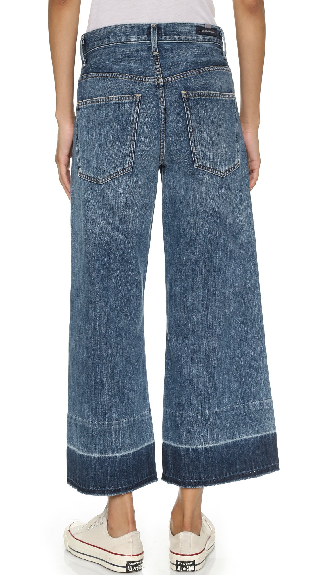 Citizens of Humanity Denim Melanie Cropped Wide Leg Jeans in Blue - Lyst