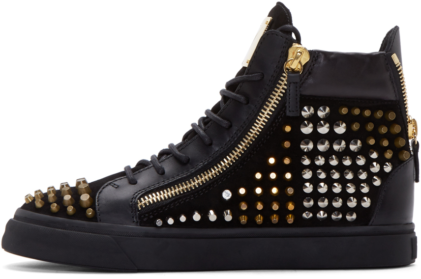 giuseppe zanotti studded sneakers
