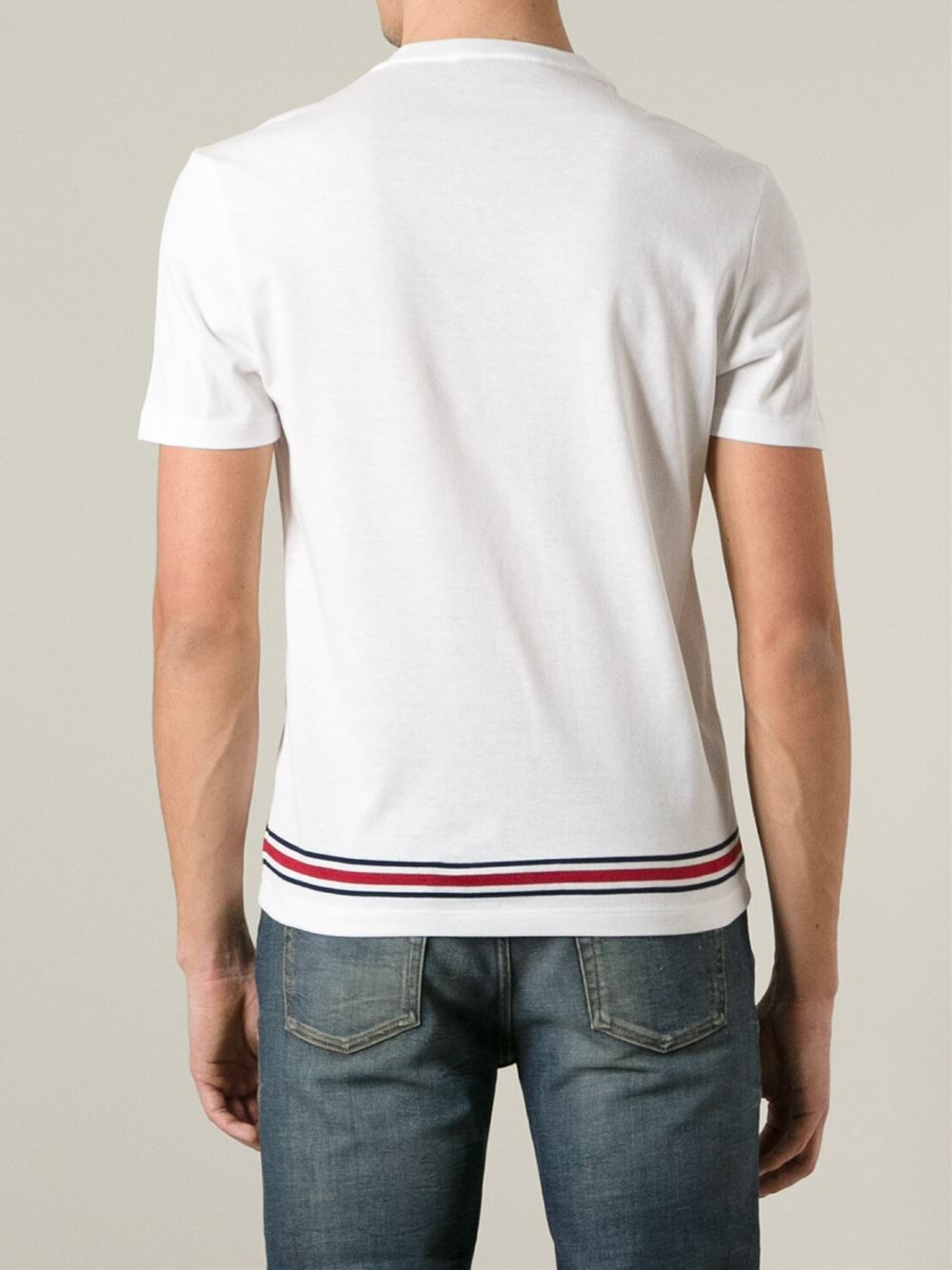 Gucci V-Neck T-Shirt in White for Men - Lyst