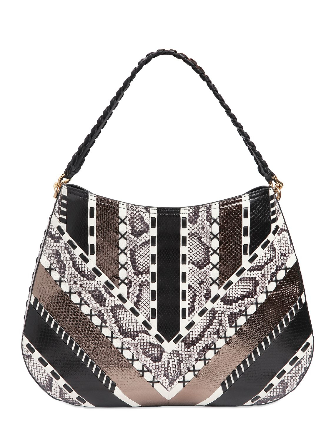 Roberto cavalli Ayers Patchwork On Nappa Leather Bag | Lyst