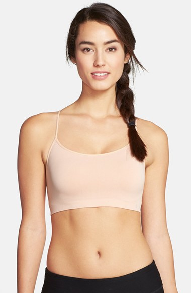 blush pink sports bra
