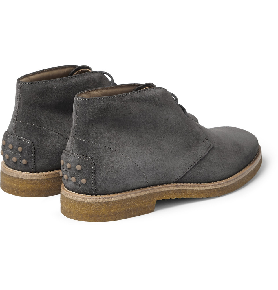 tod's desert boots in suede
