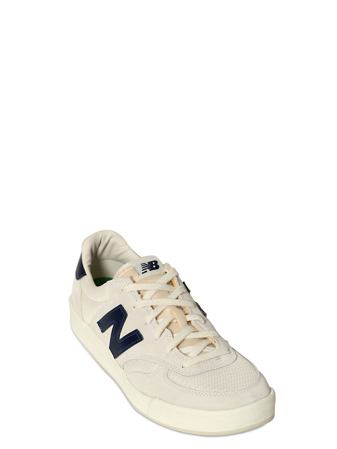 New Balance 300 Suede & Mesh Tennis Sneakers in White/Navy (White) for Men  | Lyst