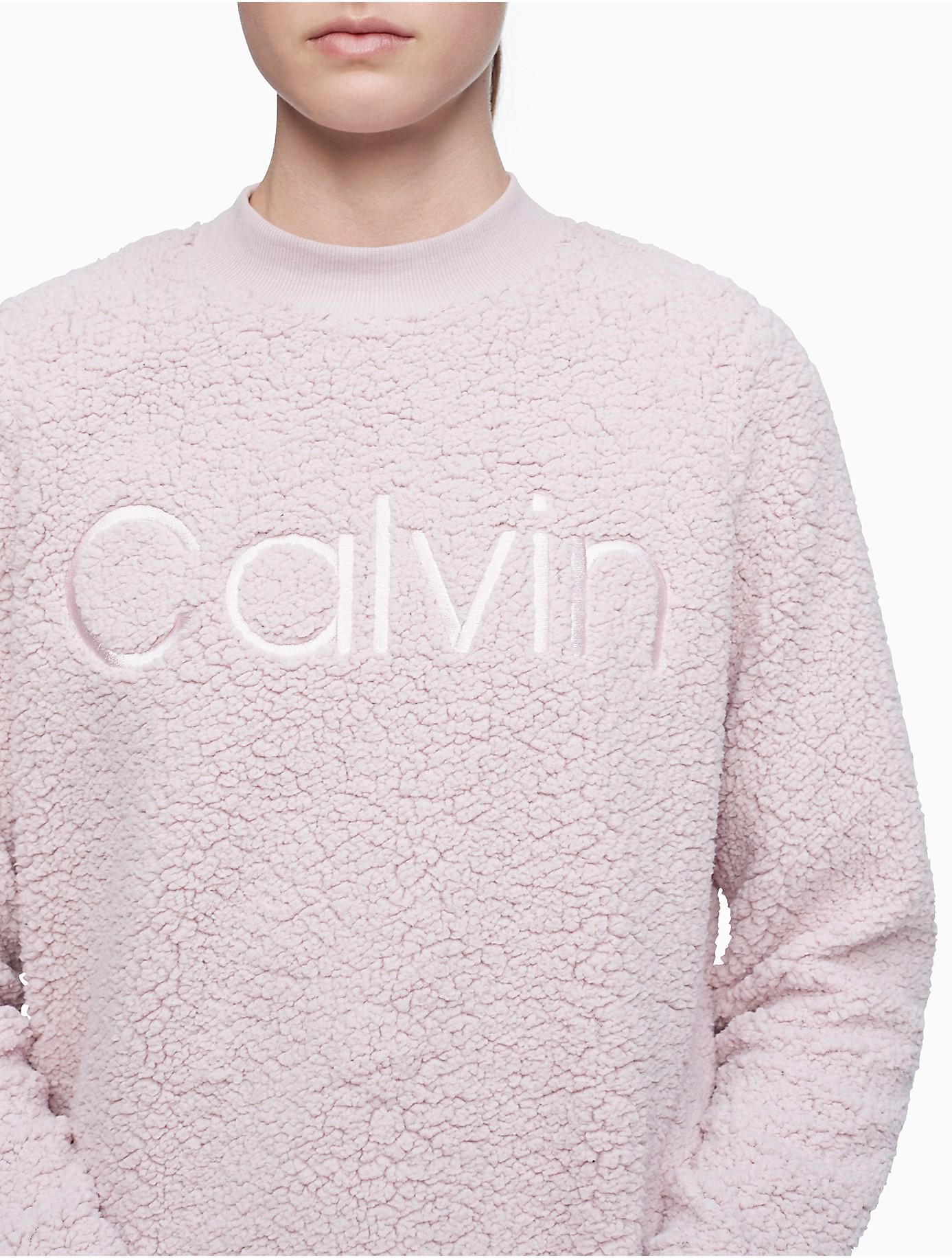 calvin klein sherpa pullover