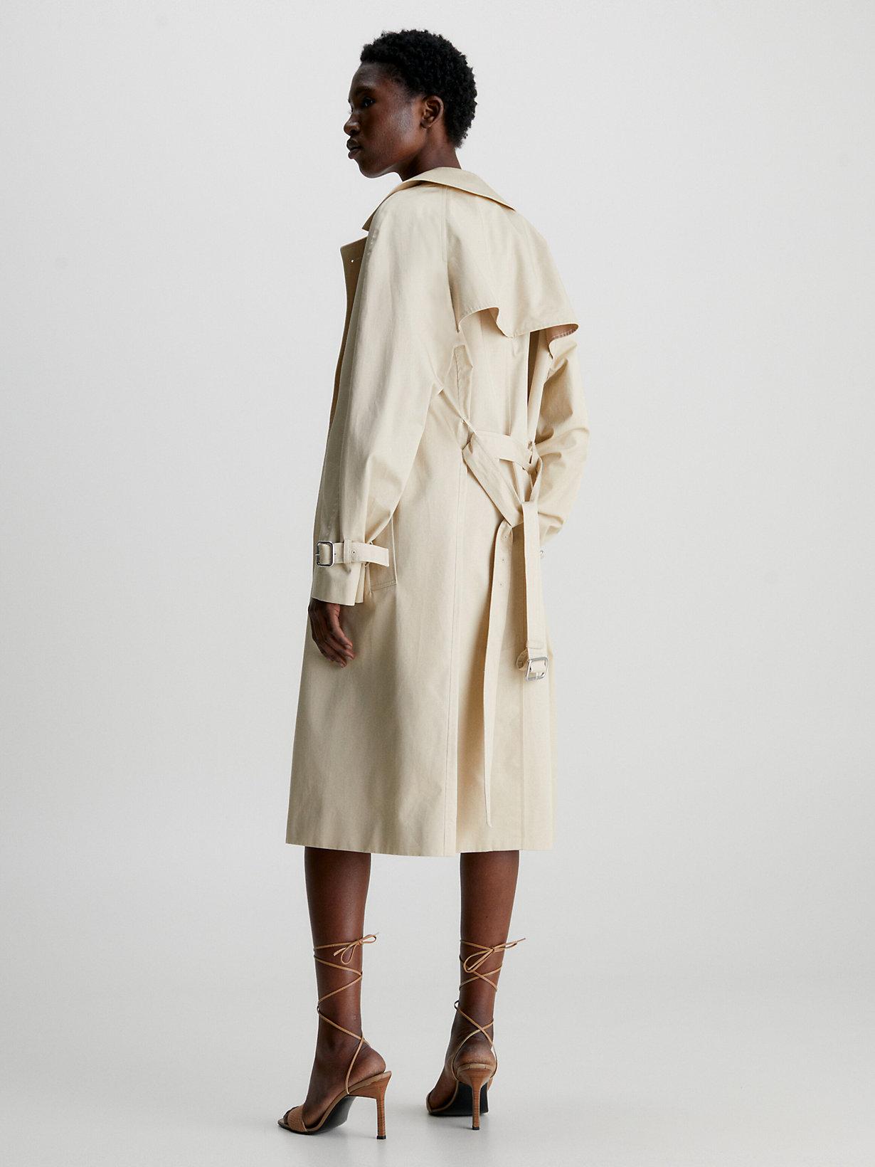 Calvin klein cheap beige trench coat