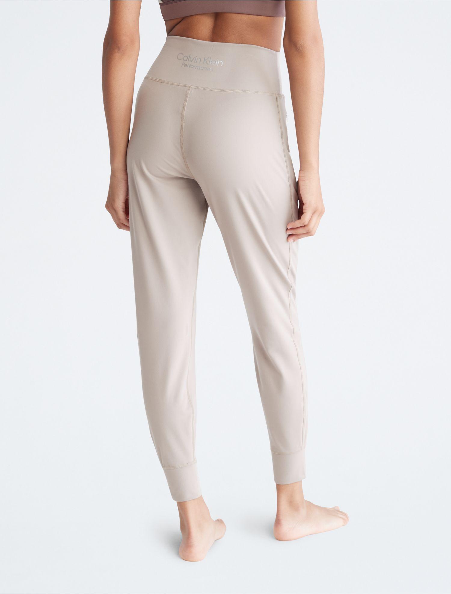 Calvin Klein Performance Embrace High Waist Joggers in White | Lyst