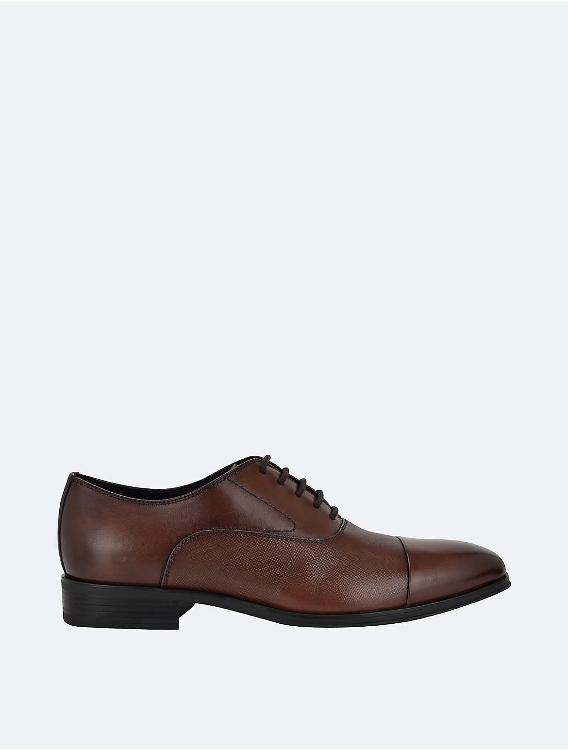 chinese dress ladies Calvin Klein Brodie Leather 34F0617-MED Mens Brown Leather Oxfords & L main image 1