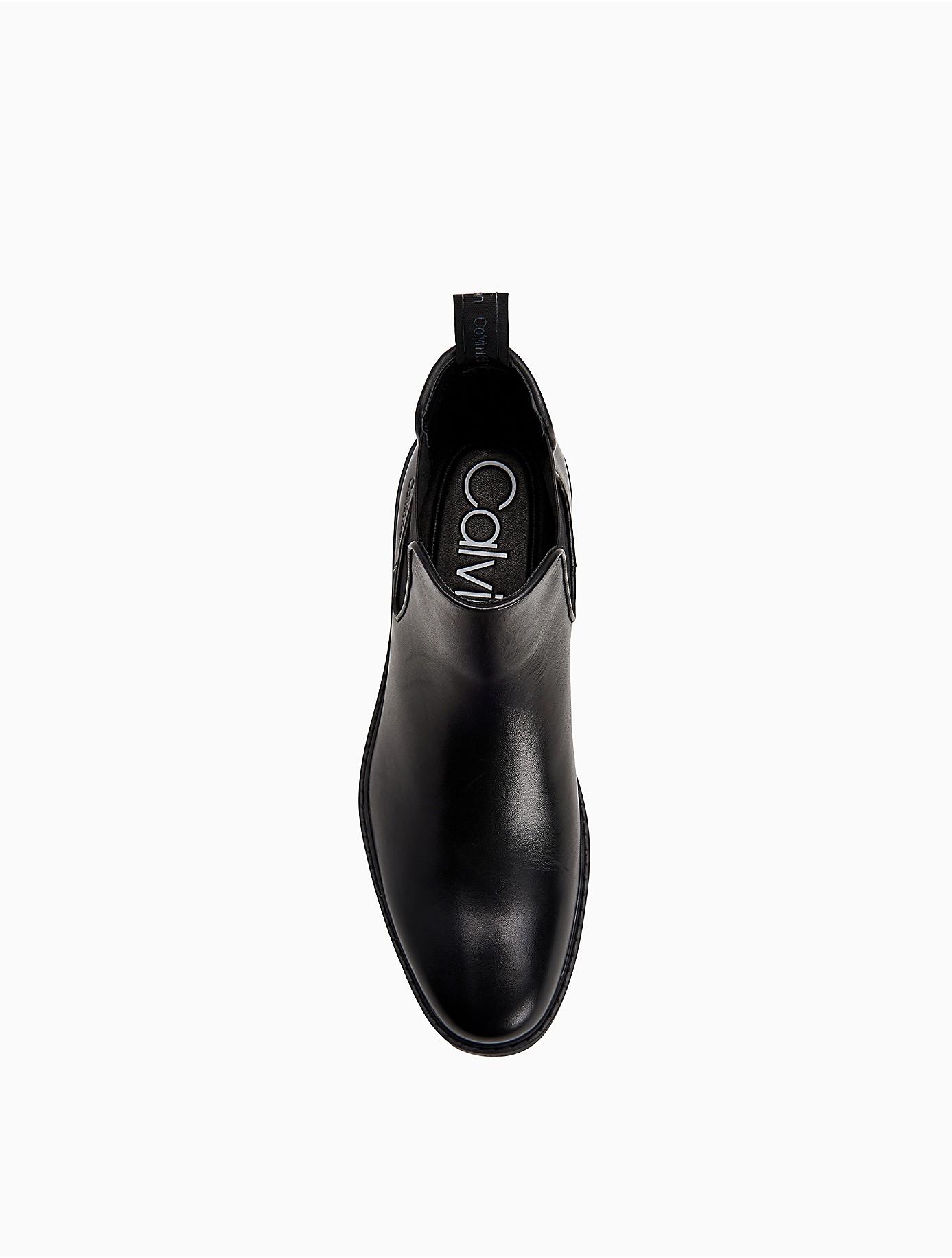 Calvin Klein Fenwick Leather Chelsea Boot in Black for Men - Lyst