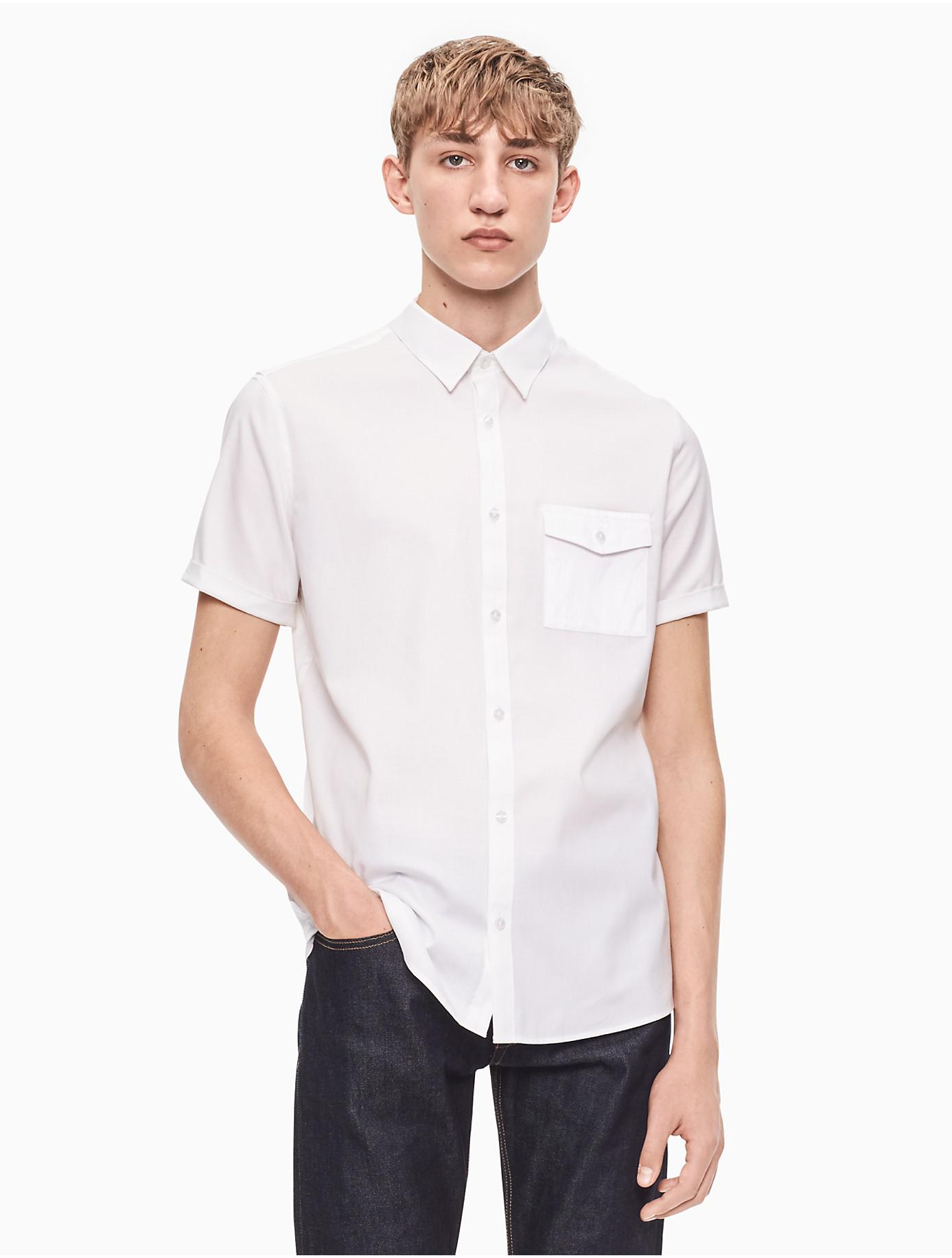 calvin klein men's short sleeve shirts