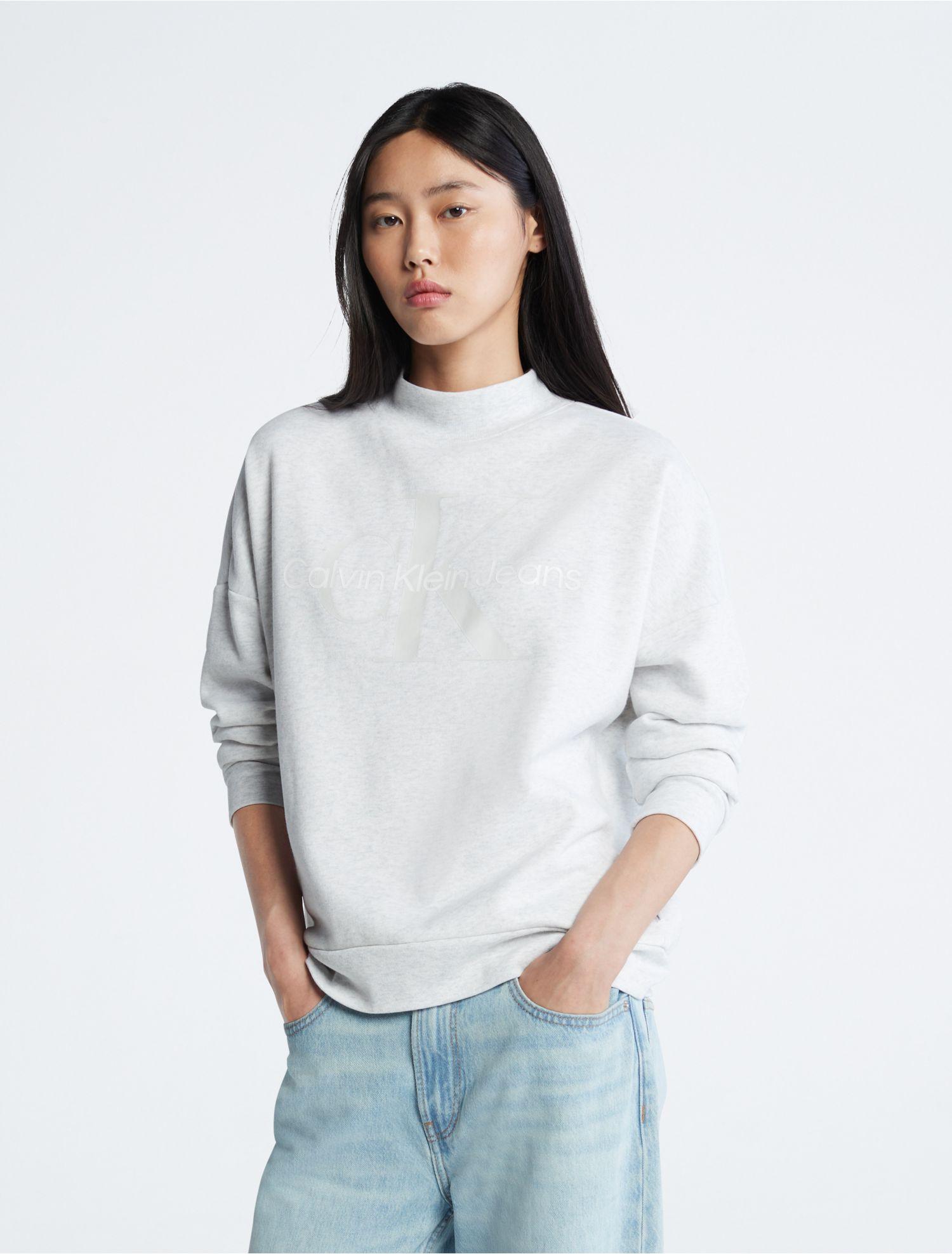 white monogram sweatshirt