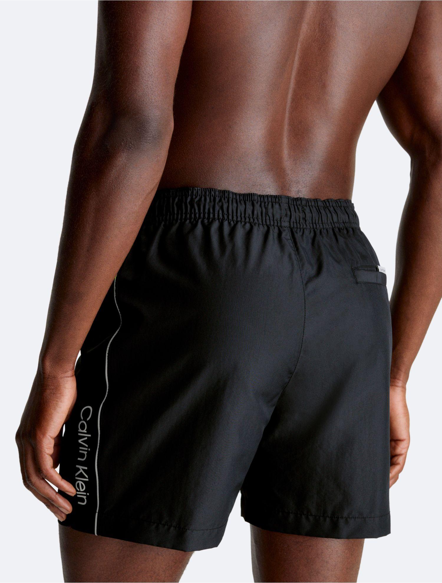 Calvin Klein Side Logo Medium Drawstring Swim Shorts in Black for Men Lyst Canada