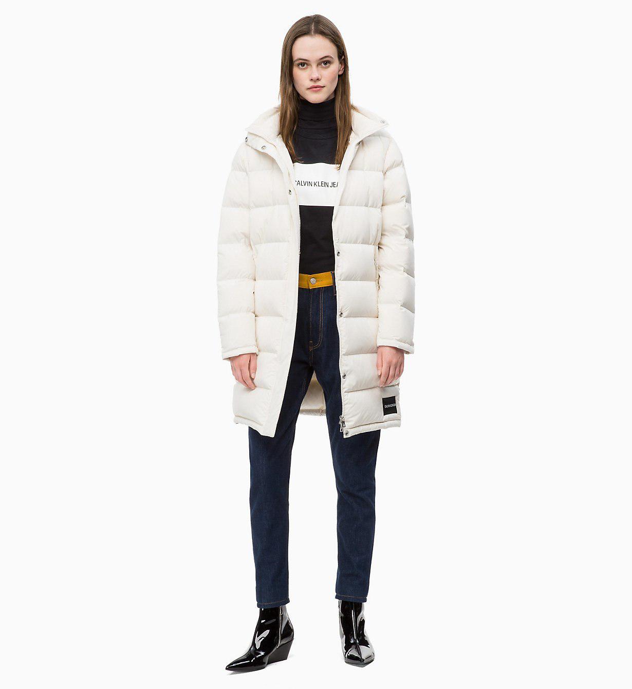 Calvin Klein White Puffer Coat 