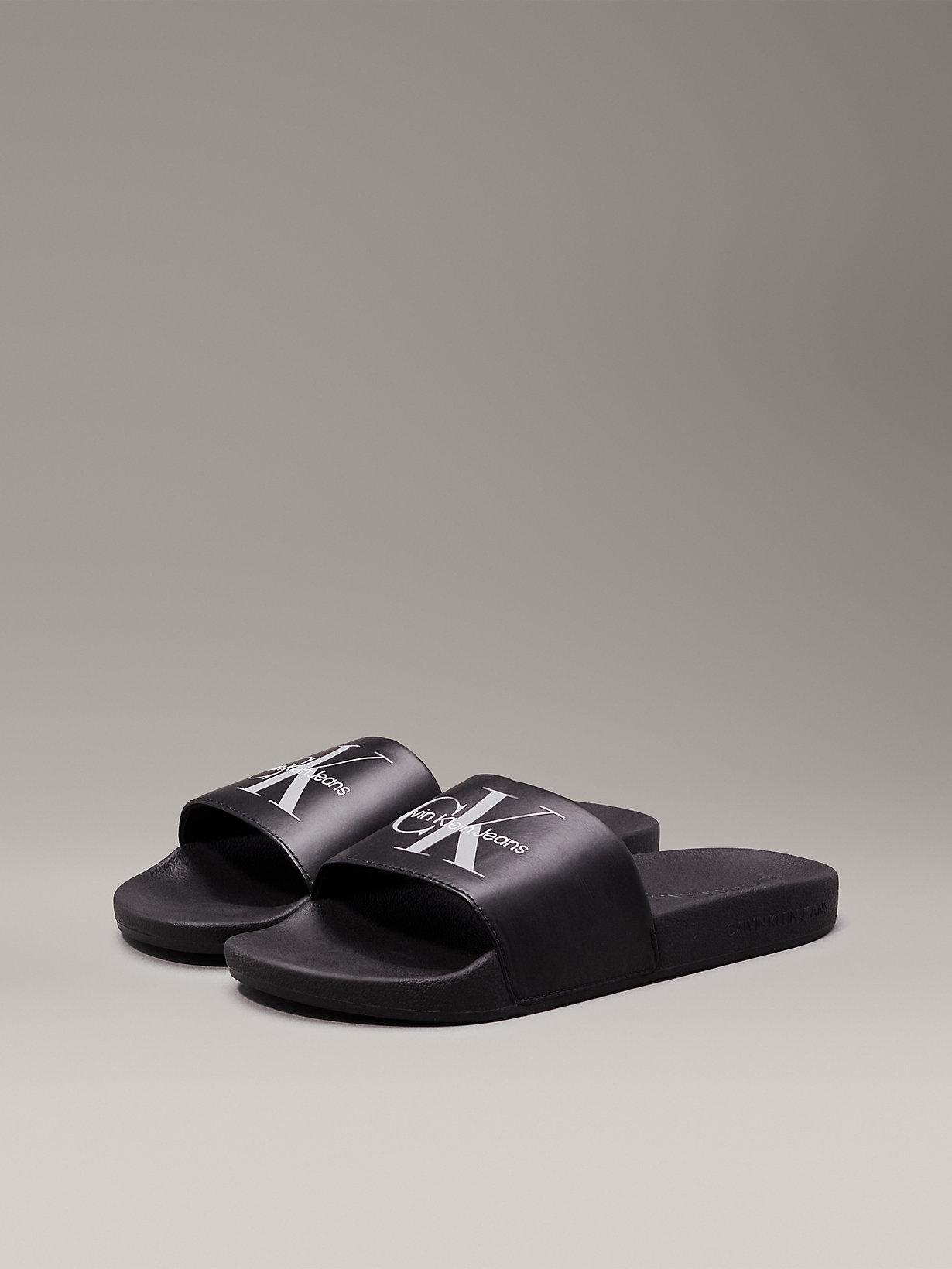 Calvin klein sliders womens grey hot sale