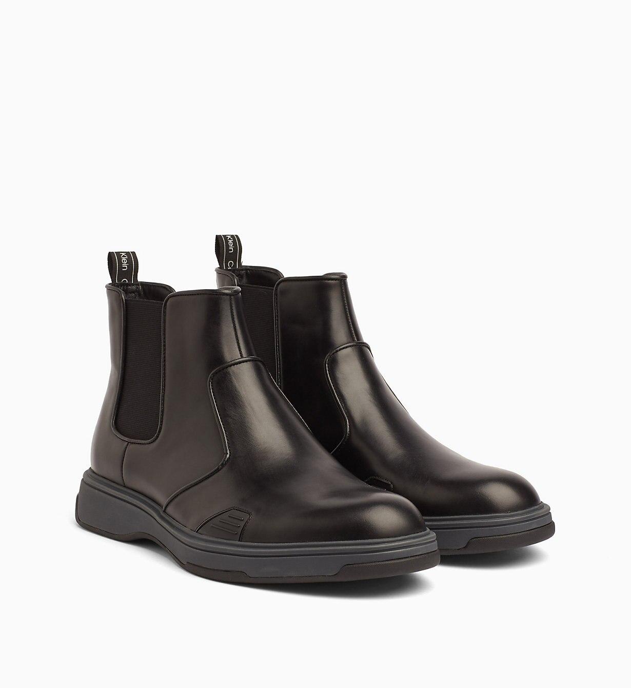 Calvin Klein Leather Chelsea Boots in Black for Men Lyst