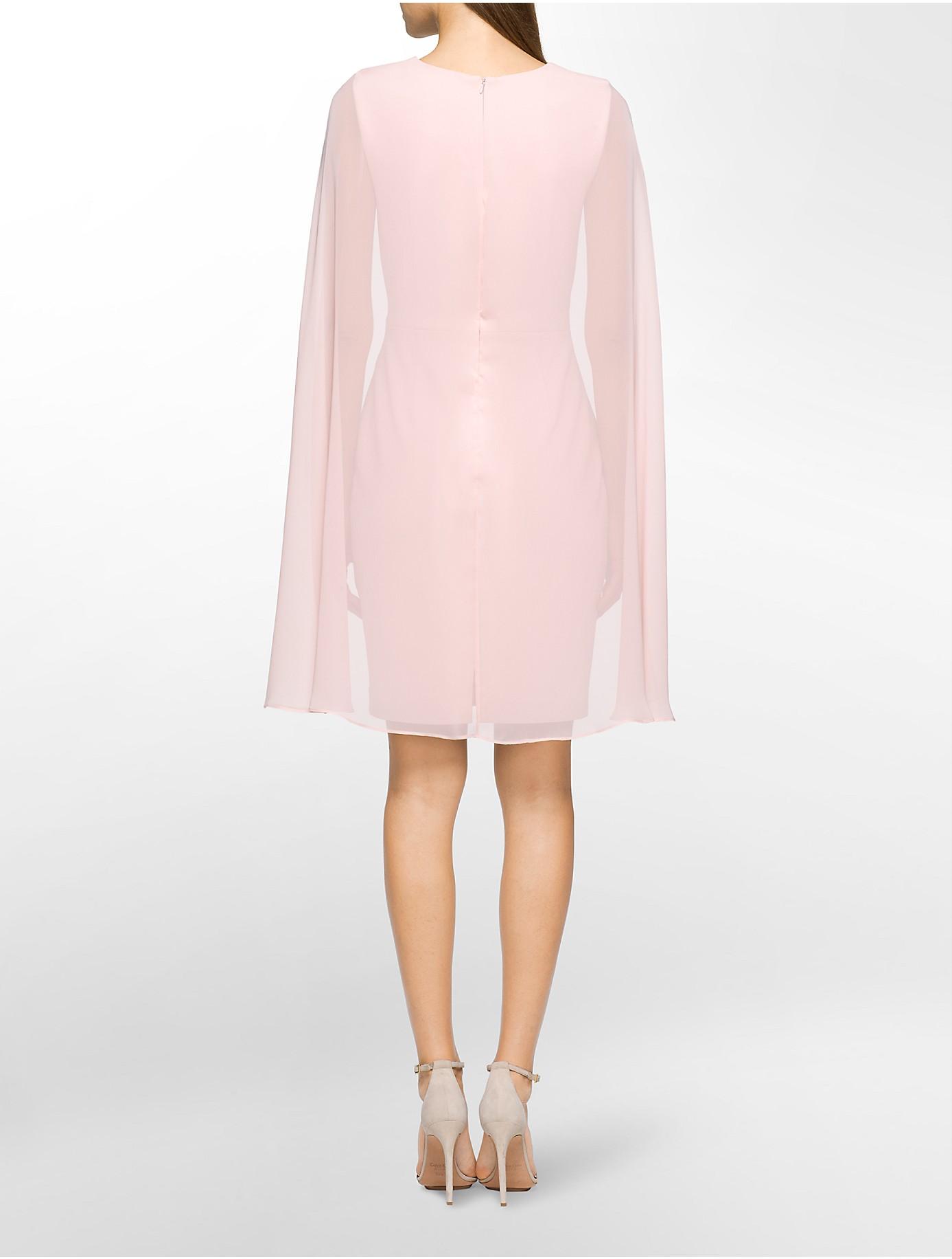 calvin klein pale pink dress