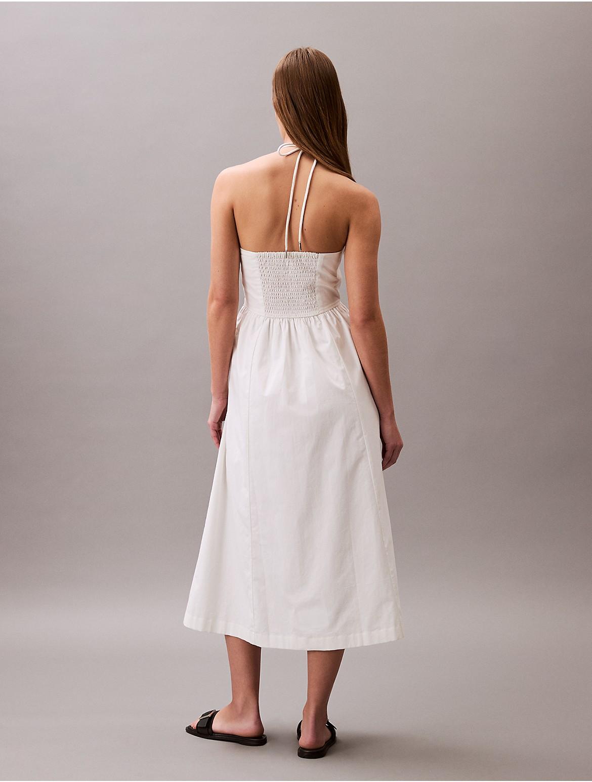 calvin klein white halter dress Performance Unitard Halter Dress