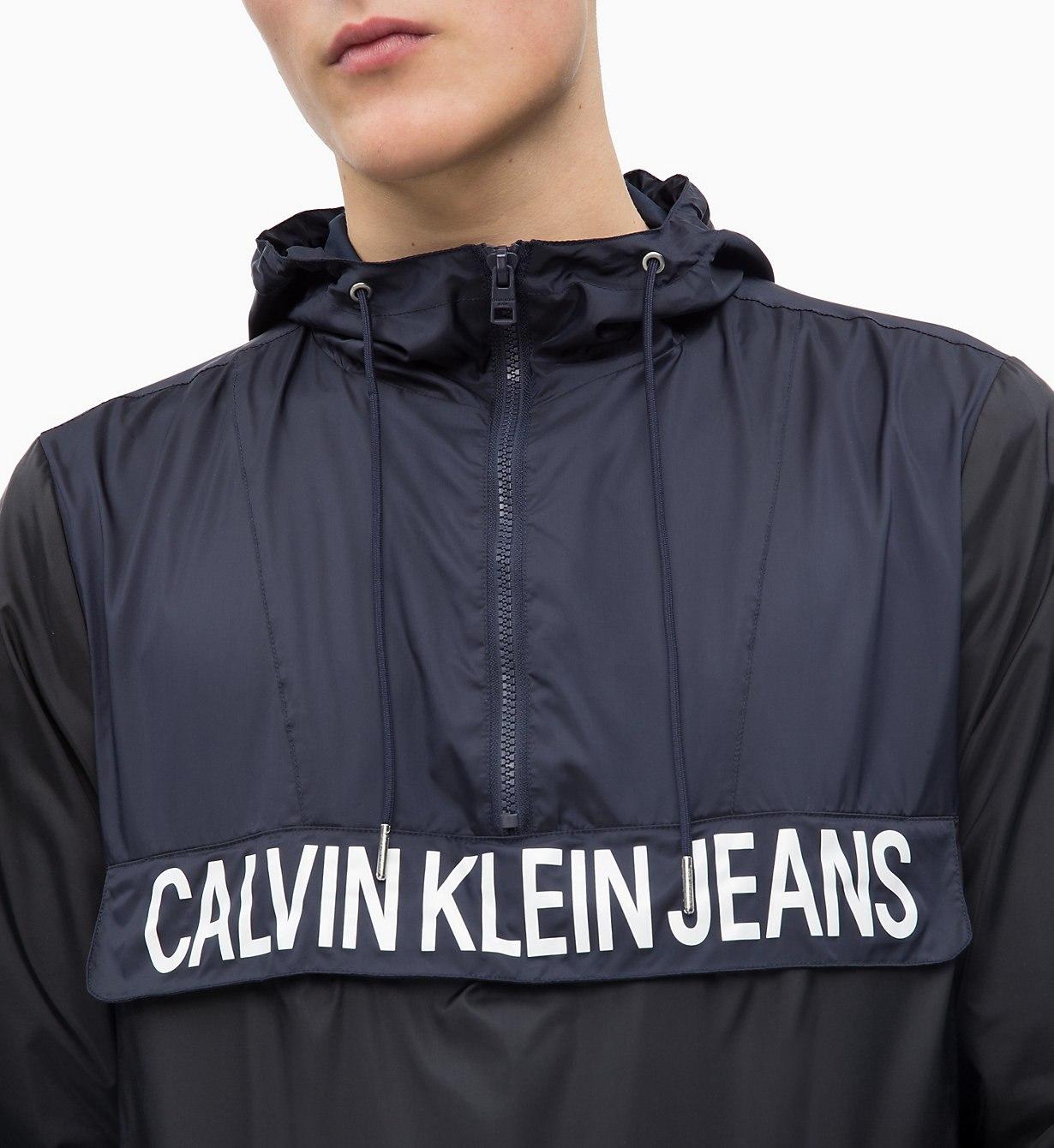 calvin klein logo anorak