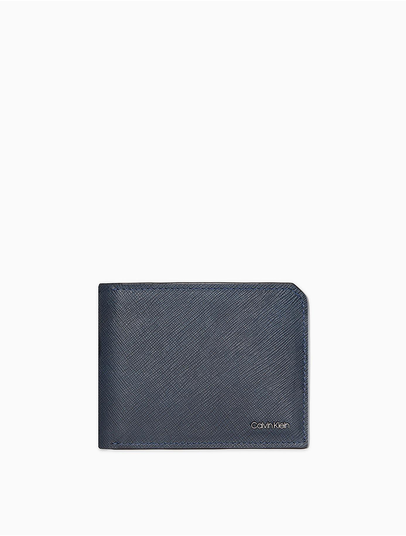 calvin klein saffiano leather wallet