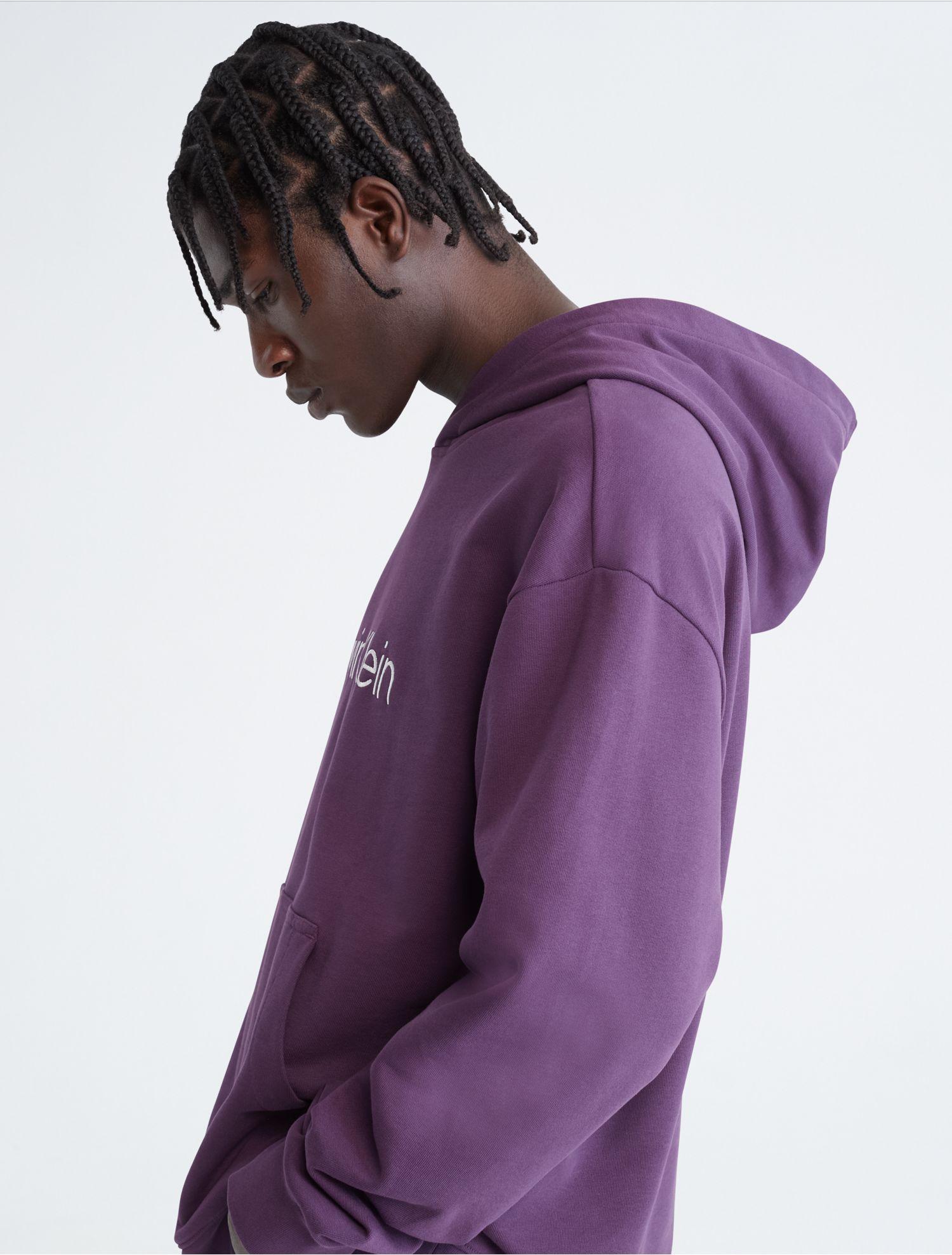 Calvin Klein Relaxed Logo Purple in | Men for Hoodie Standard Fit Lyst