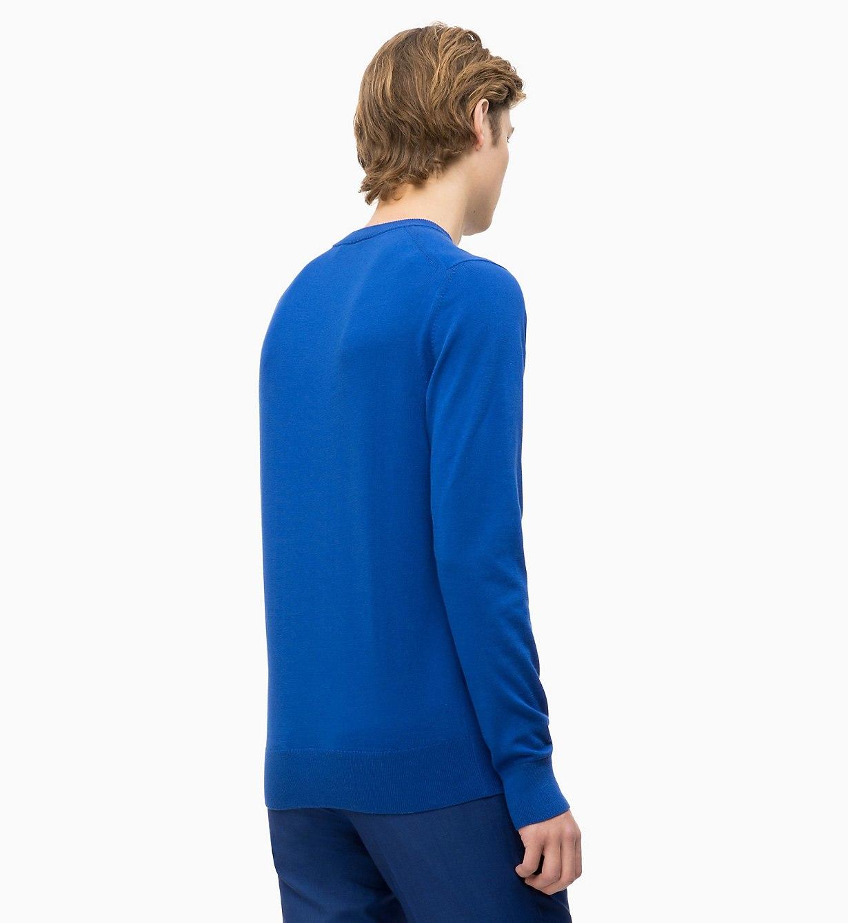 Calvin Klein Premium Cotton Jumper in Blue for Men Lyst