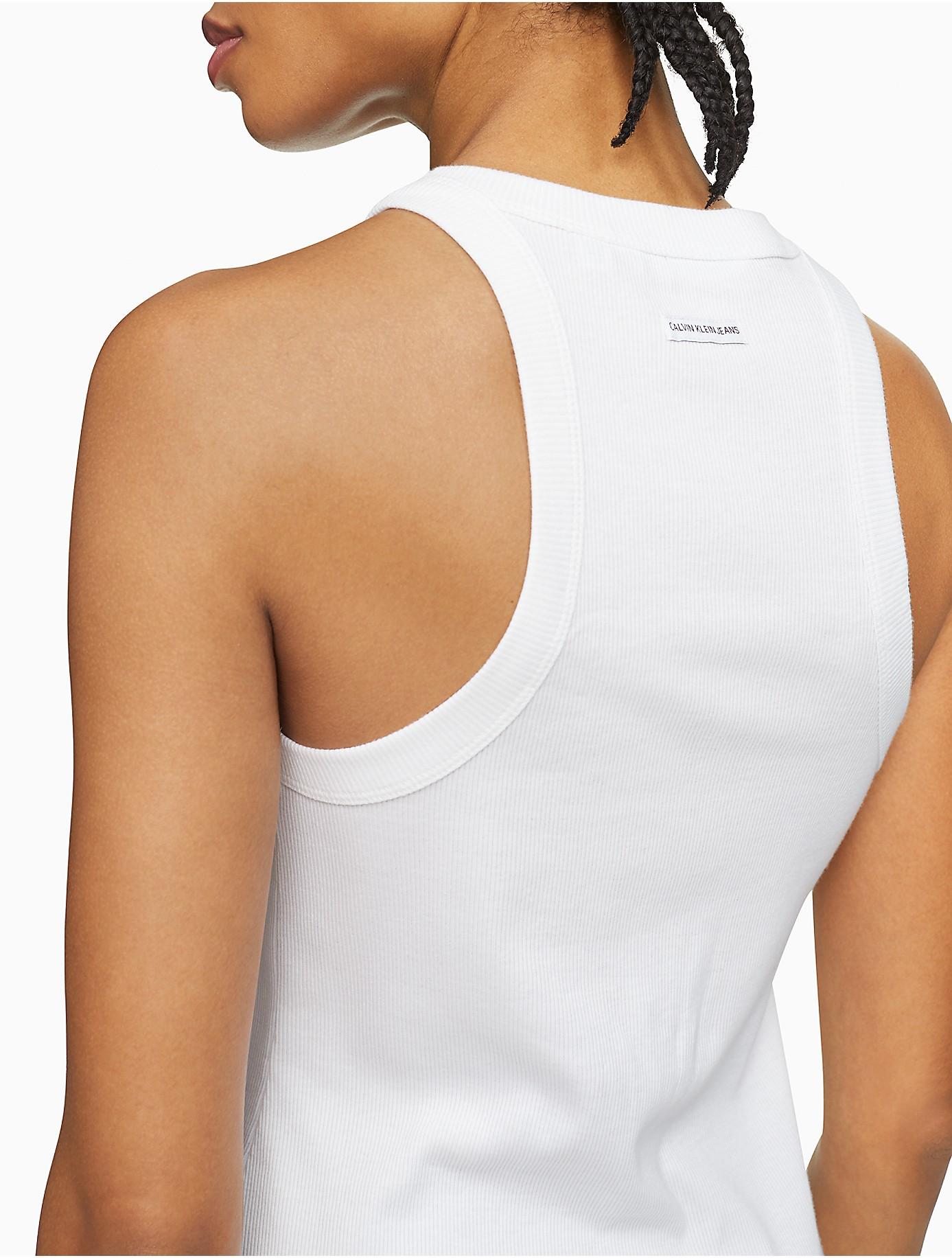 Bliv ophidset Wardian sag Identitet Calvin Klein Racerback Ribbed Tank Dress in White | Lyst
