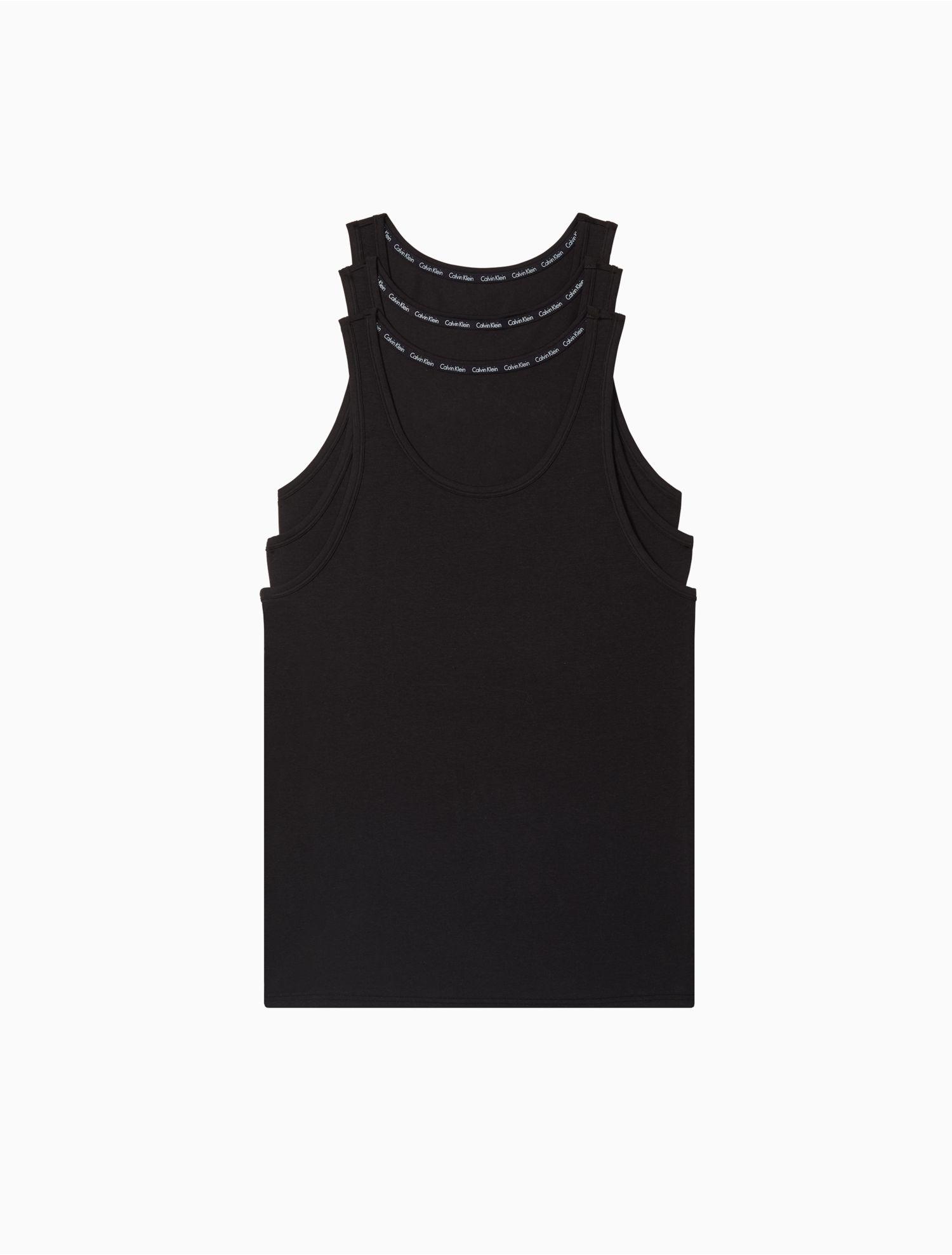 Calvin Klein Modern Cotton Stretch 3-pack Tank Top in Black for Men | Lyst