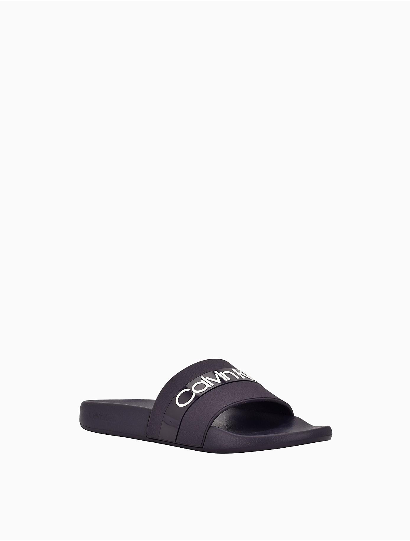 Calvin Klein Alongi Logo Slide Sandal in White for Men | Lyst
