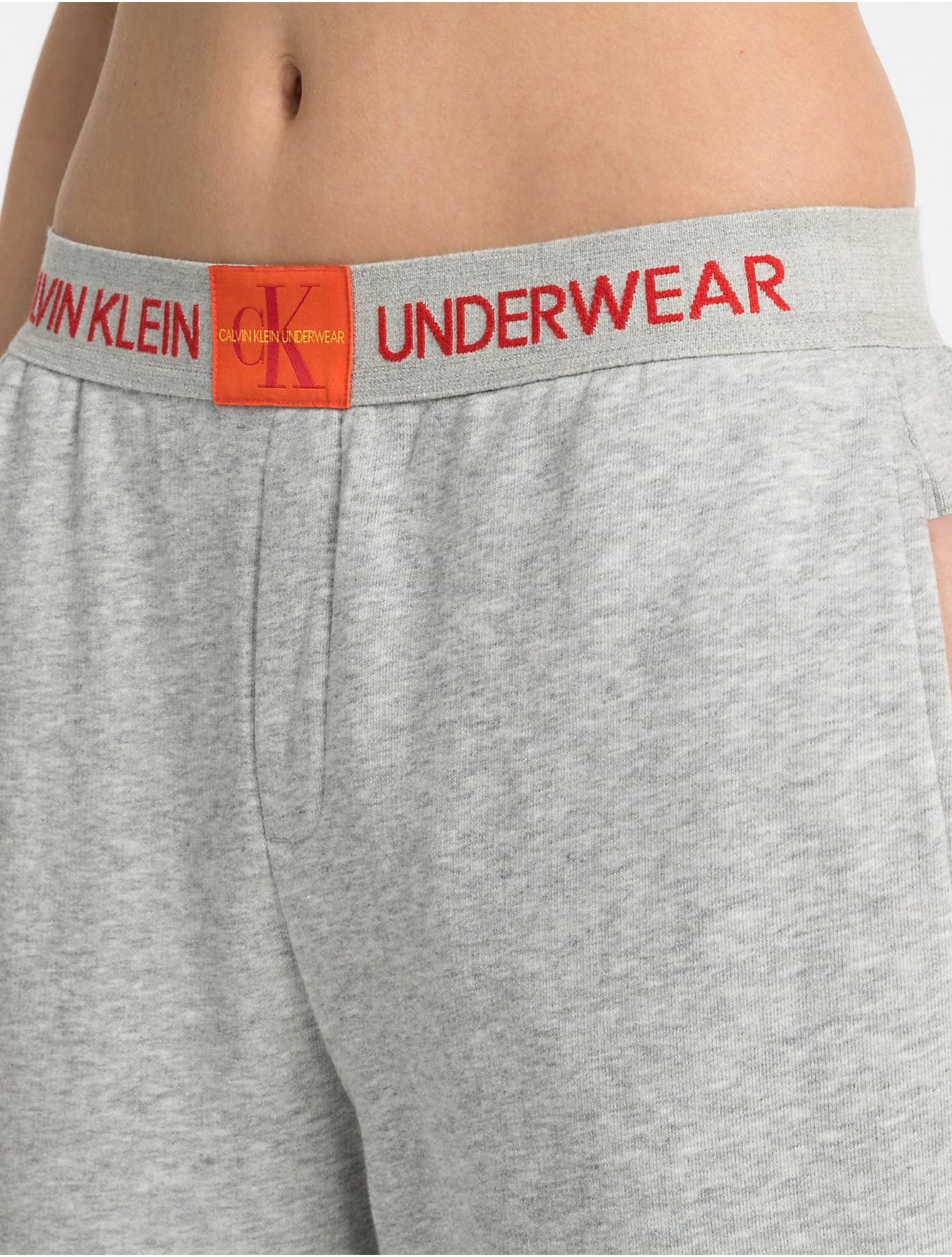 Calvin Klein Monogram Logo Heather Gray Womens Jogger Pants | Lyst