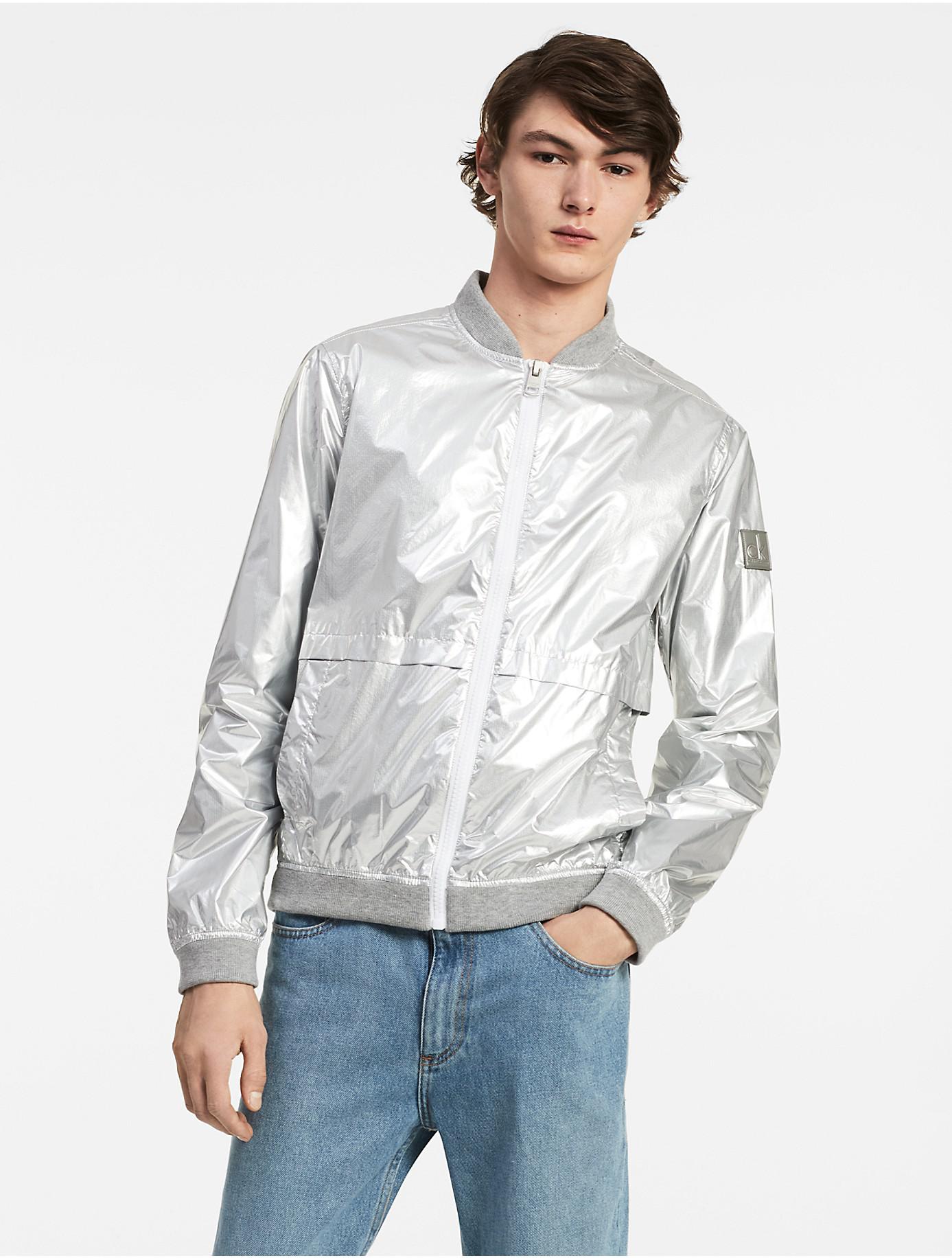 calvin klein metallic jacket