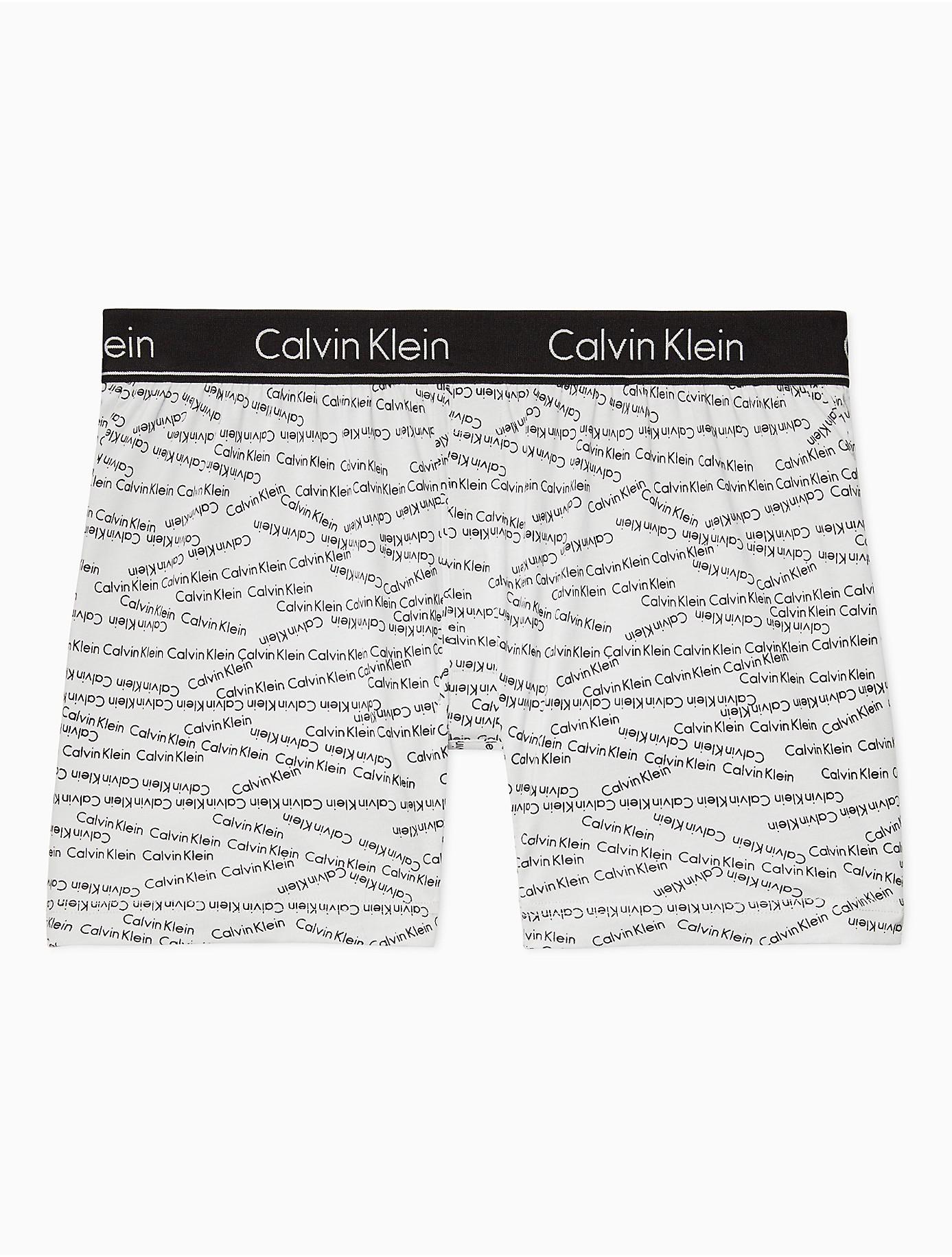 Calvin Klein Cotton Boxer Matrix Knit Slim Fit Boxer In Gray For Men Lyst