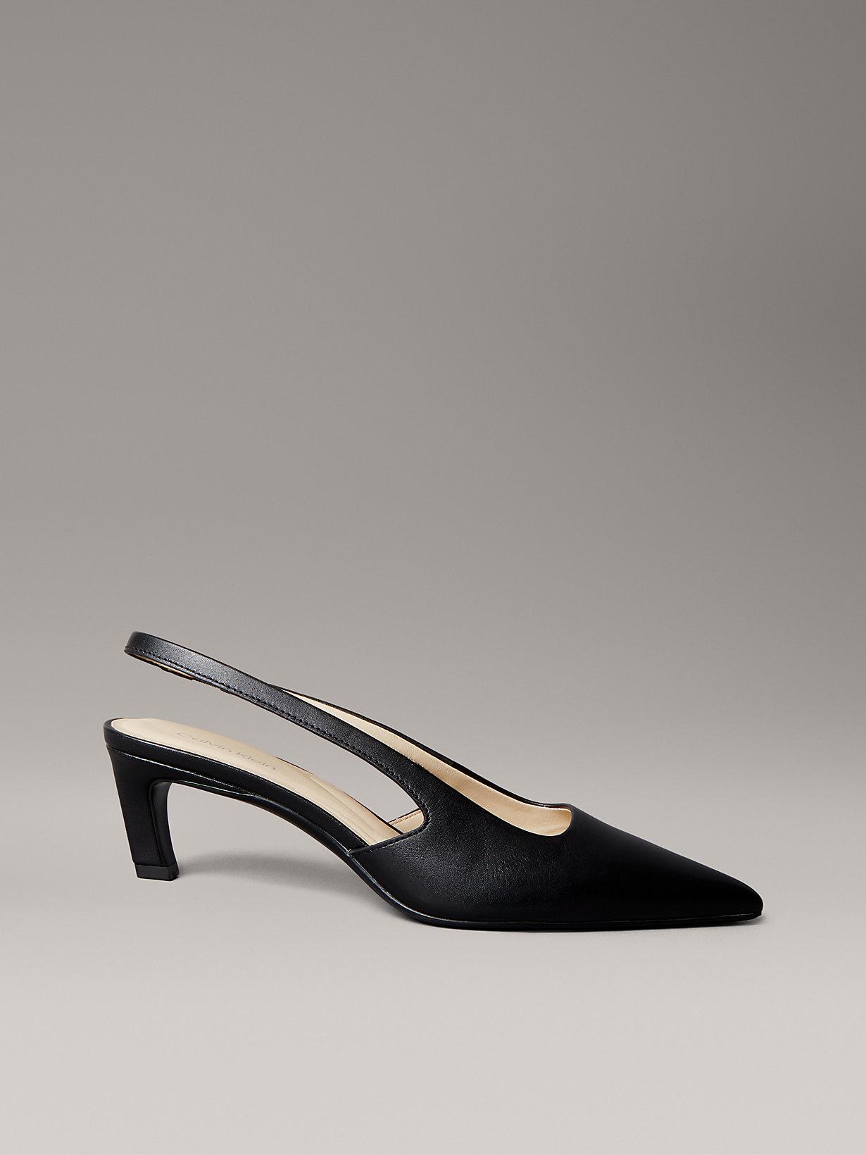 Talon Aiguille Calvin Klein Talon Chaussures En Cuir Avec Talon