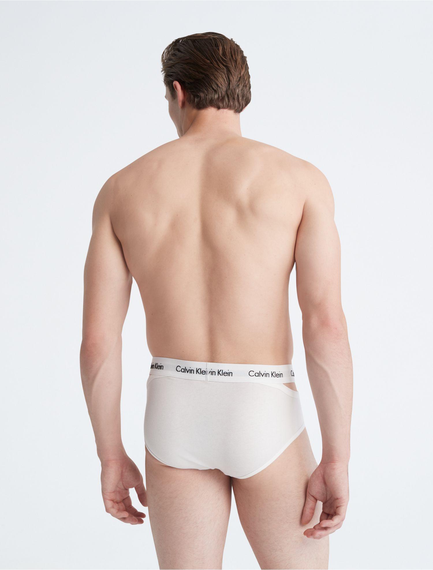 Calvin Klein Cotton Stretch Deconstructed Hip Brief in White for Men | Lyst