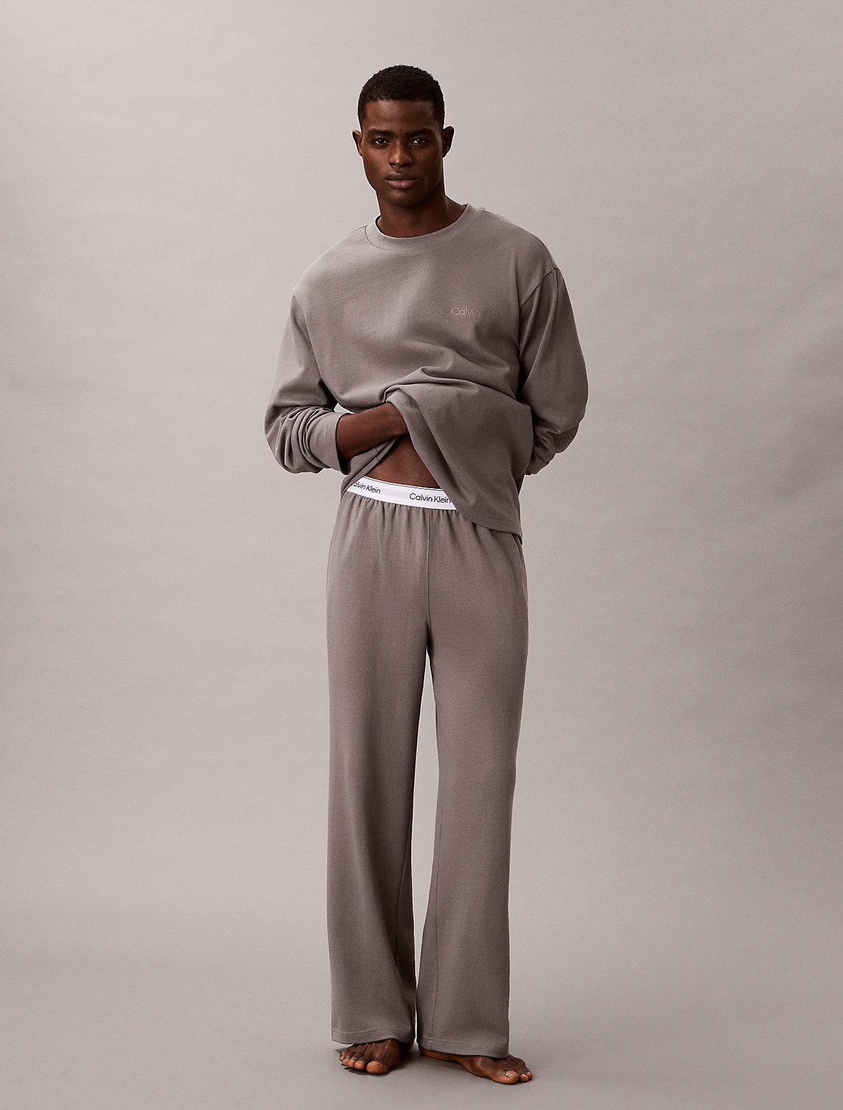 Pj Set Calvin Pjs Mens Sleepwear Calvin Klein Grey Pyjamas Pajama