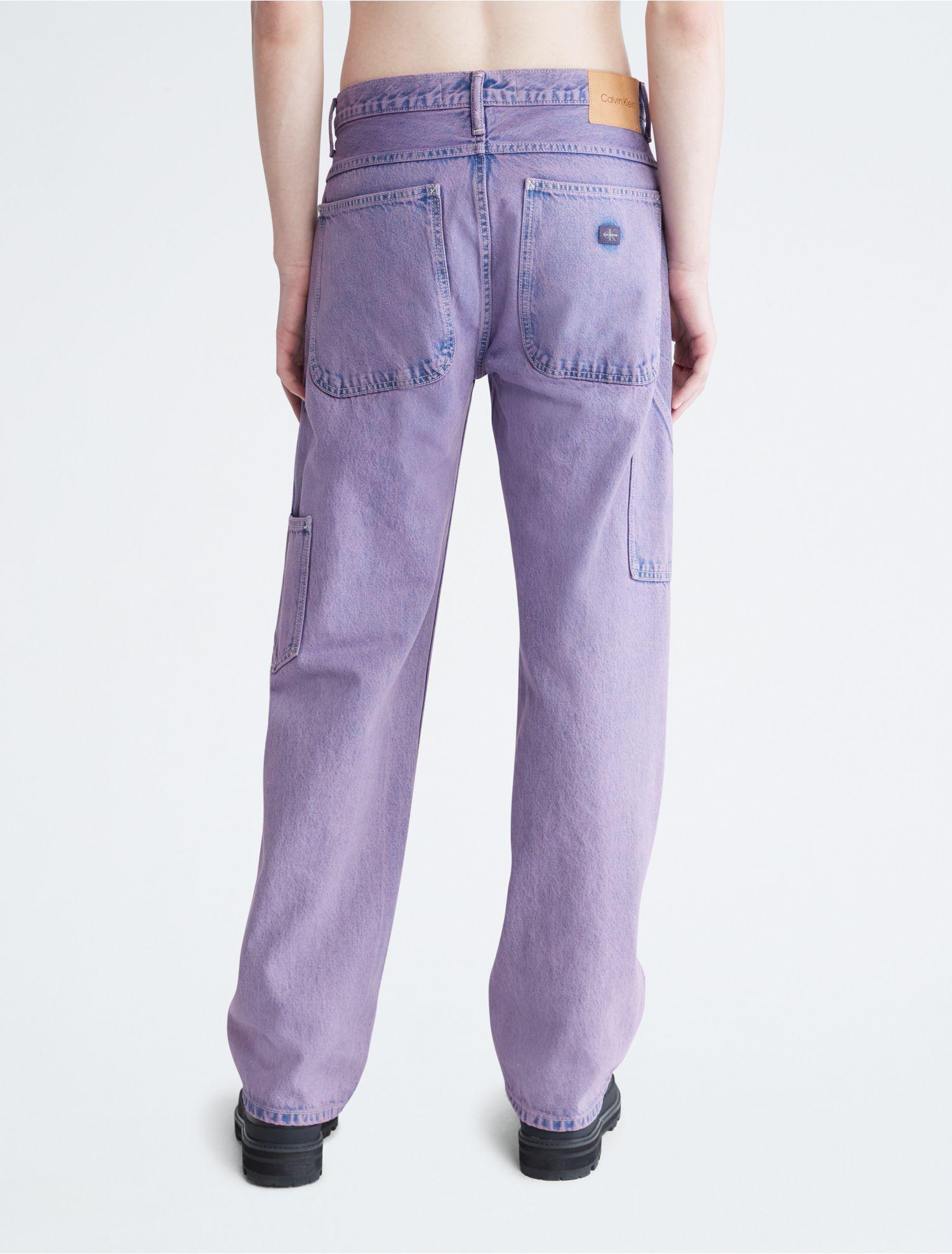 Calvin Klein Color Wide Leg Carpenter Jeans in Purple for Men | Lyst