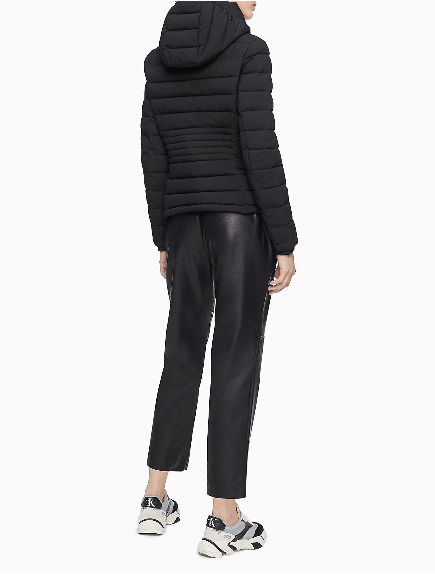 Calvin klein stretch full zip hooded puffer jacket Clearance