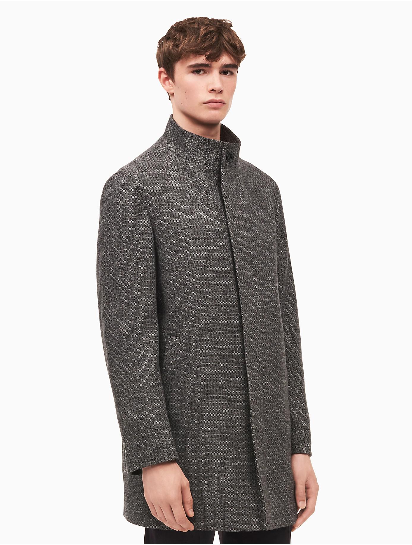 calvin klein stand collar coat