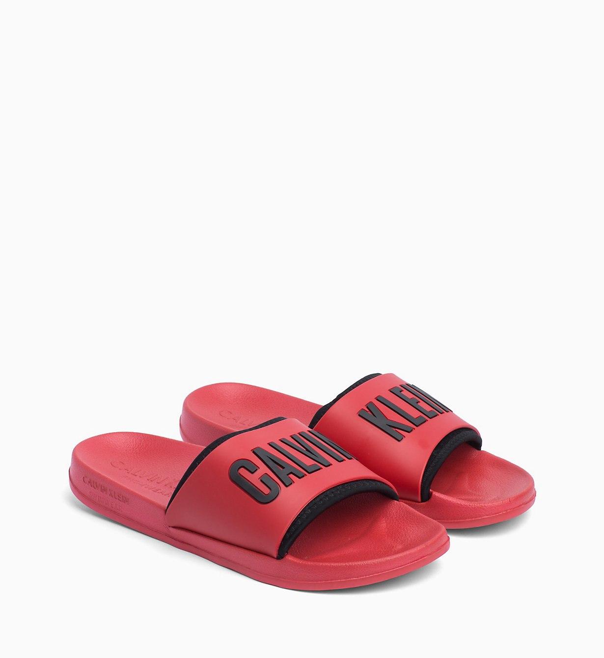 calvin klein sliders red