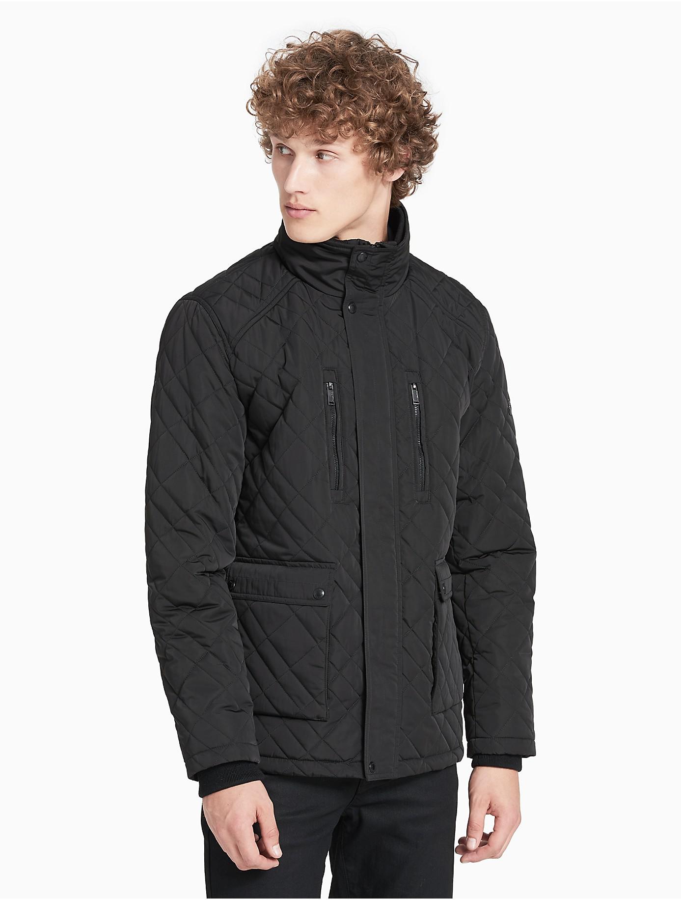 Calvin Klein Synthetic Quilted Field Jacket in Black for Men Lyst