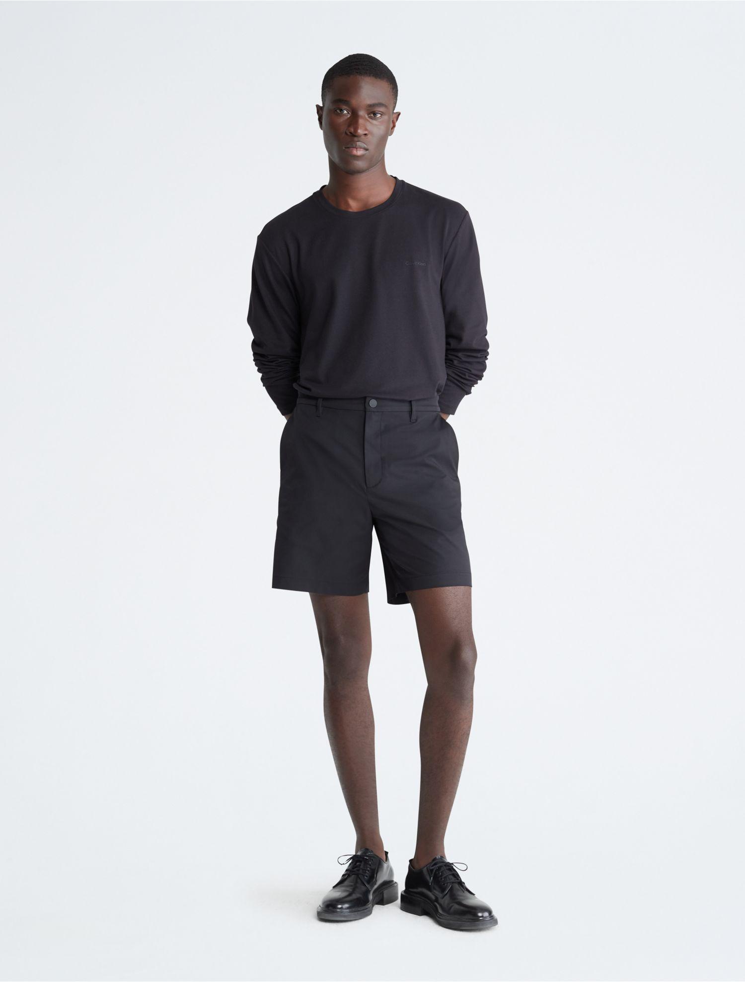 Calvin Klein Athletic Stretch 9-inch Shorts in Black for Men | Lyst