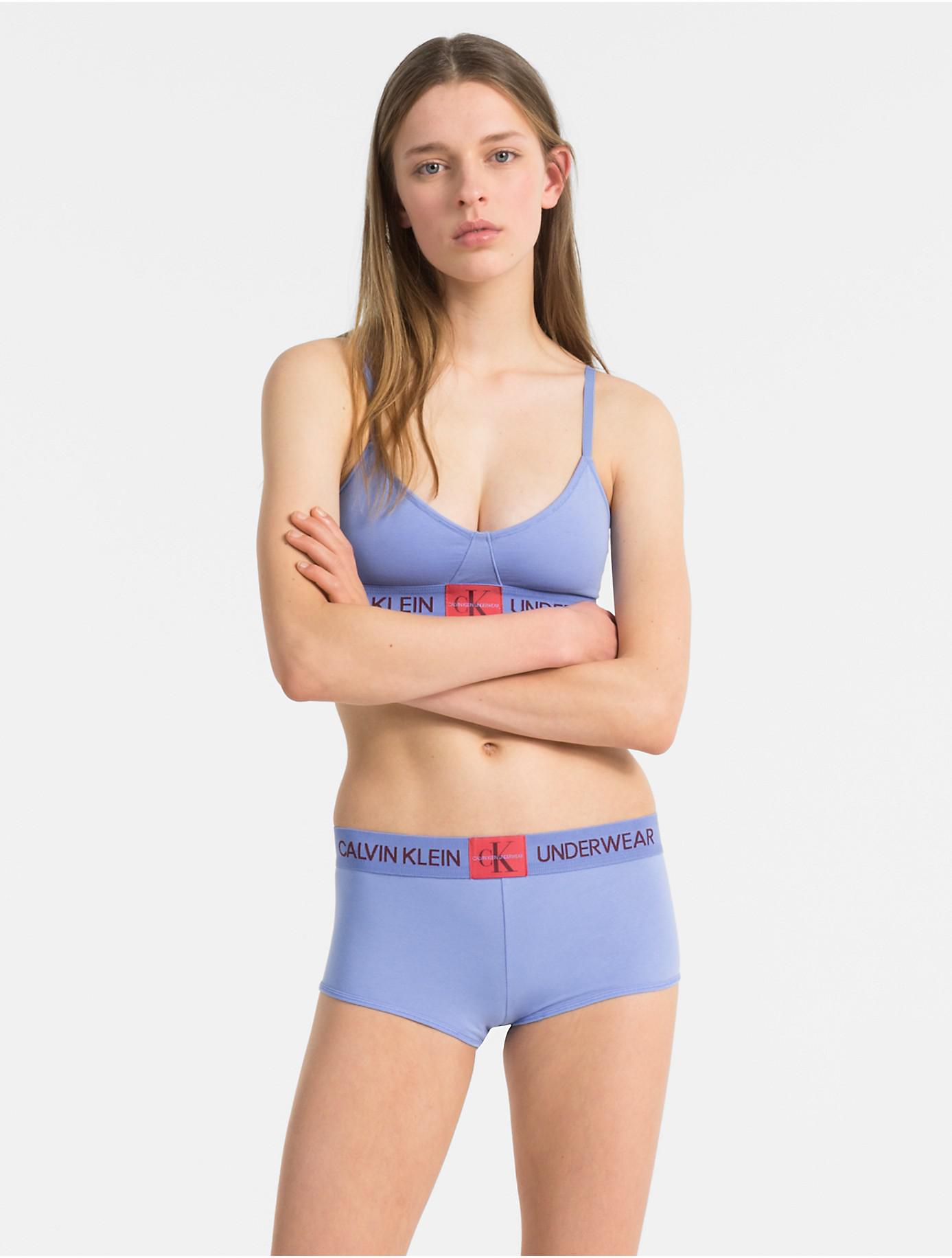 monogram logo unlined triangle bralette