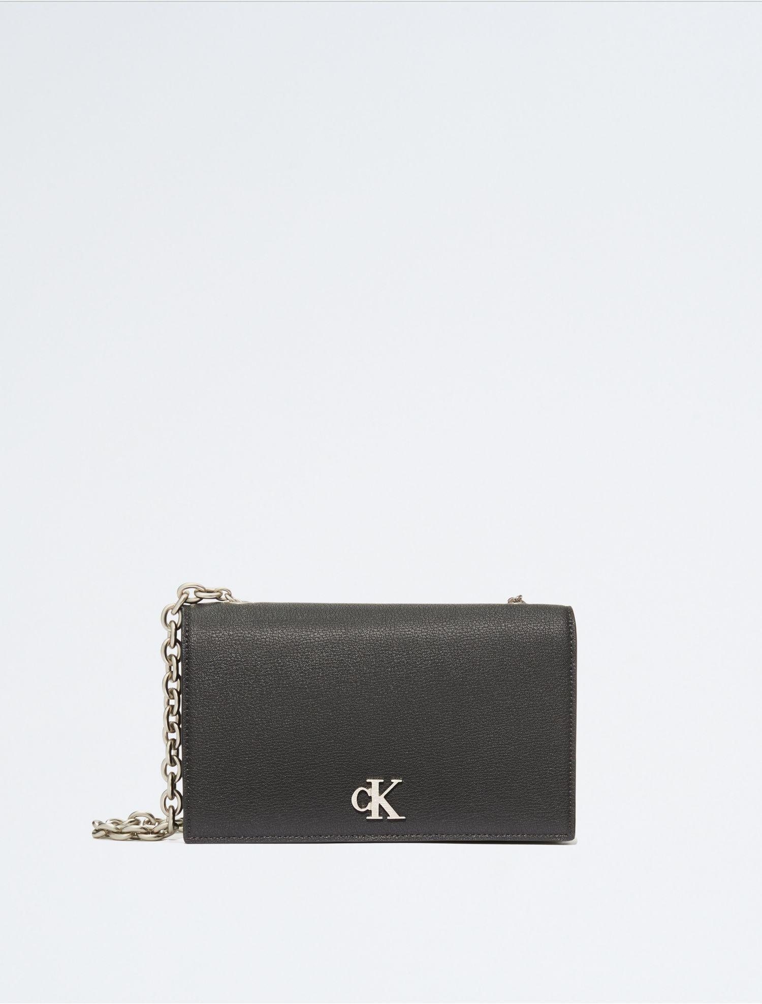 Calvin Klein Women's Elemental Chain Wallet in Black Beauty | Imported
