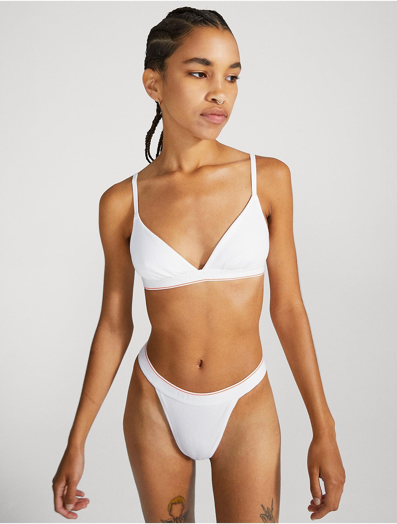 DILLING Women's high waist thongs - organic cotton White 8 : :  Fashion
