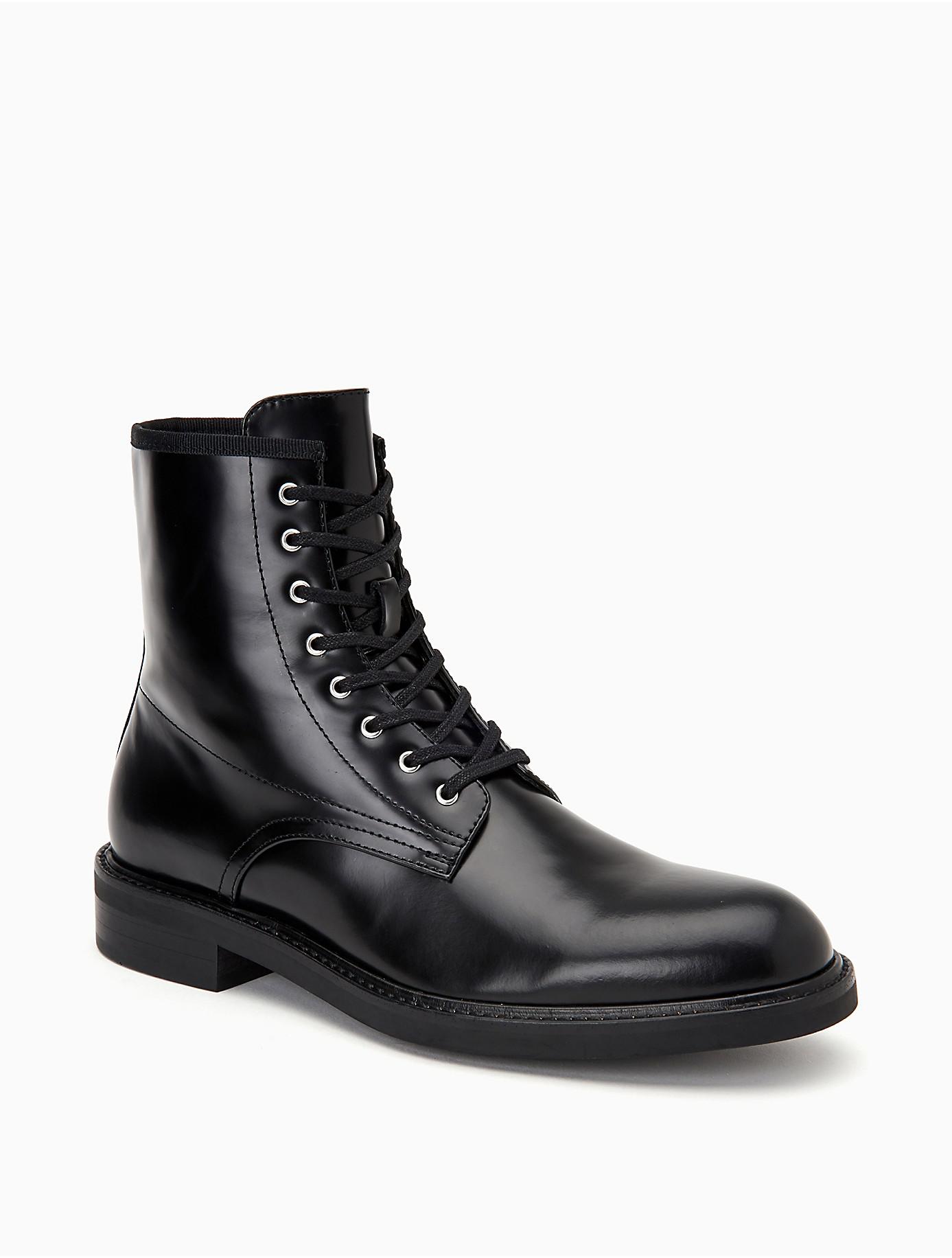 calvin klein keeler box leather boots