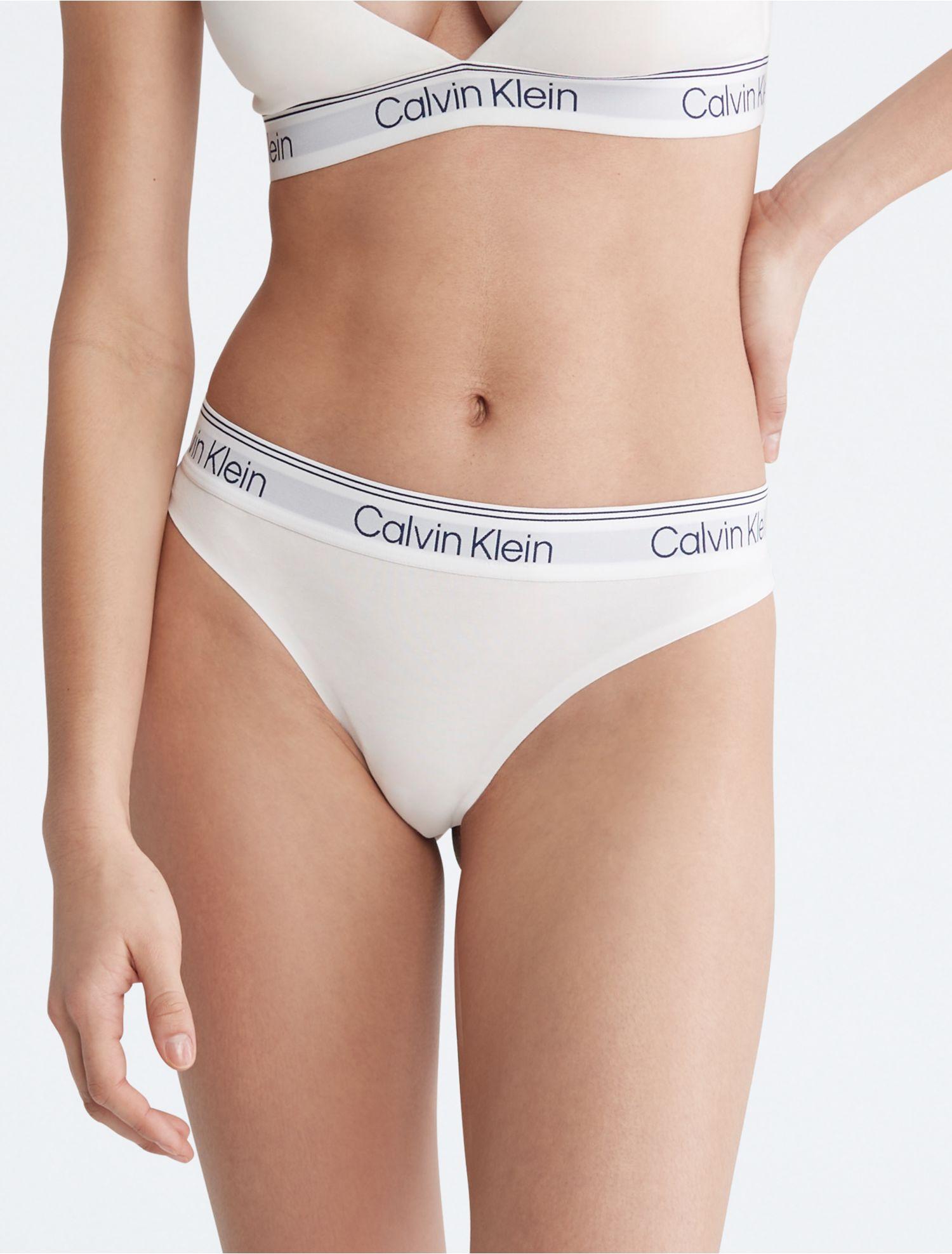 Calvin Klein Athletic Thong in White | Lyst