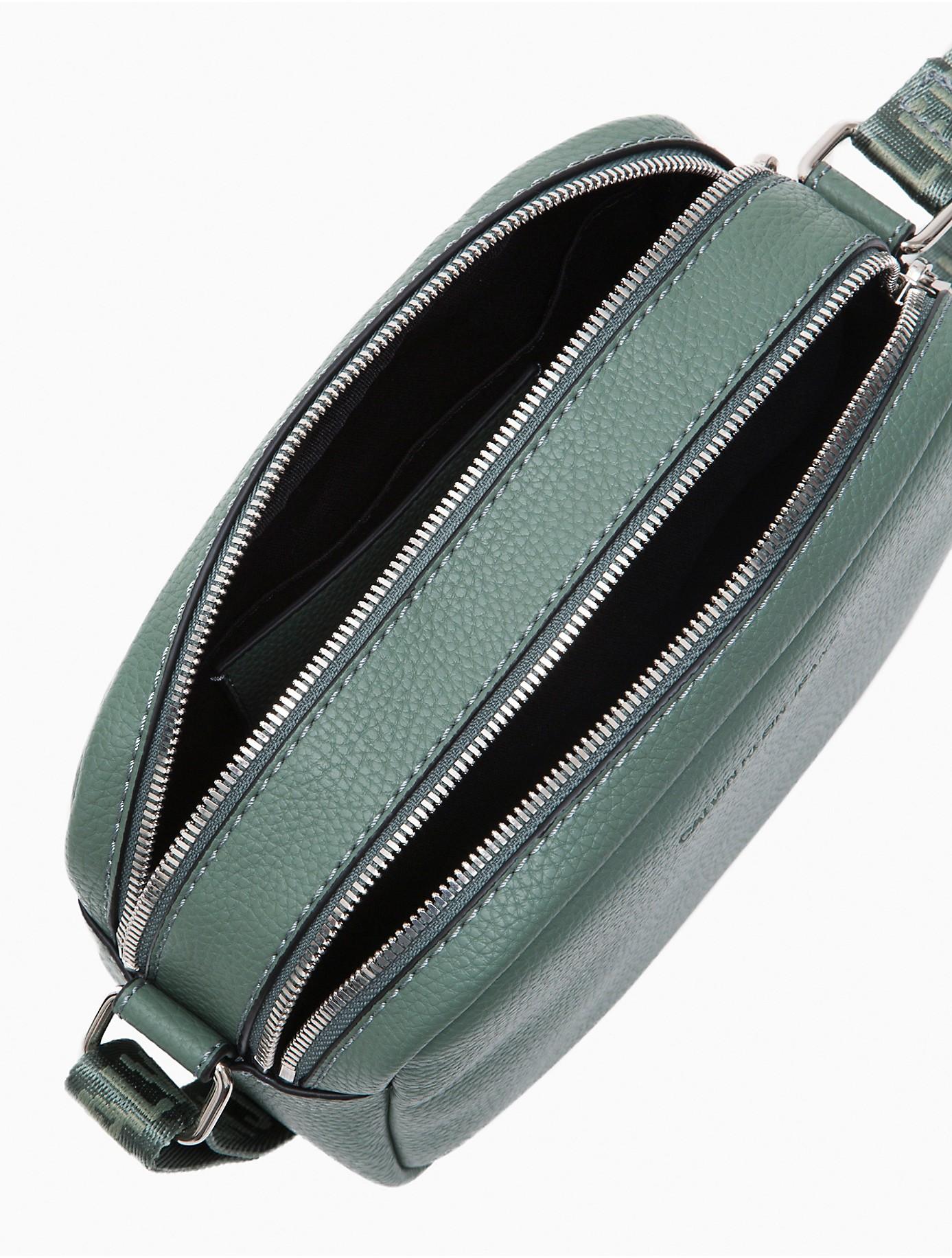 Calvin Klein Ultra Light Double Zip Crossbody Bag in Green | Lyst