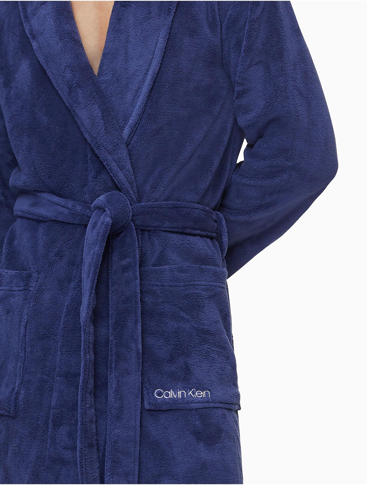 calvin klein plush shawl collar robe