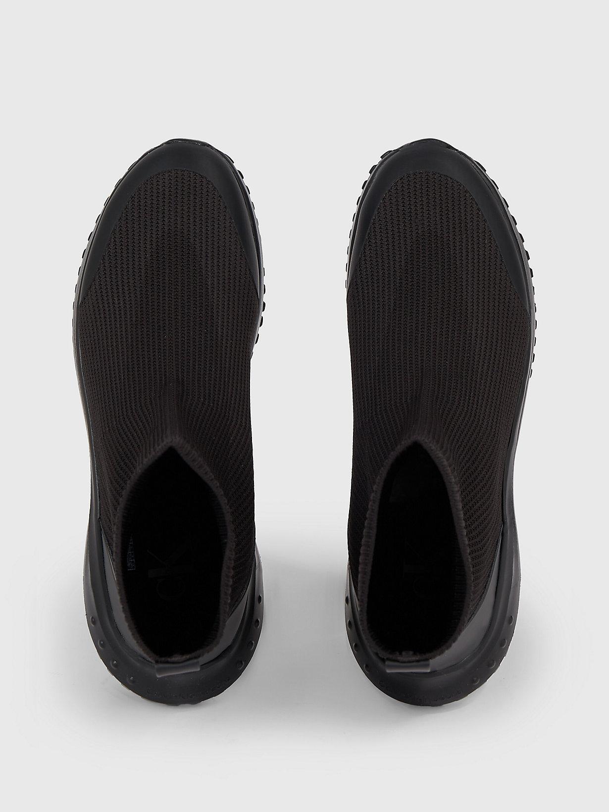 Knitted Sock Trainers Mens Black Sock Sneakers Knitted Sock High