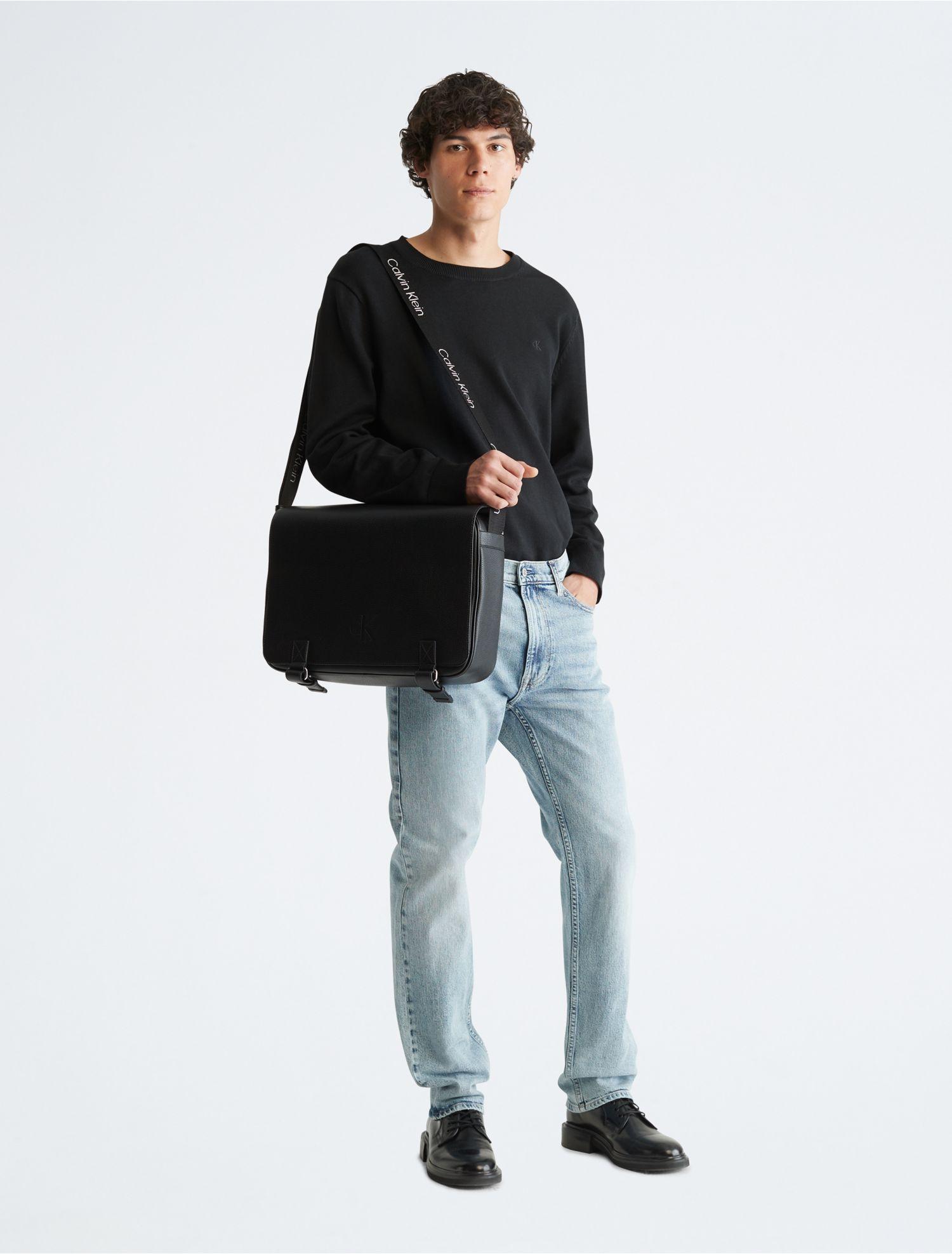Calvin Klein All Day Messenger Bag in Black for Men | Lyst