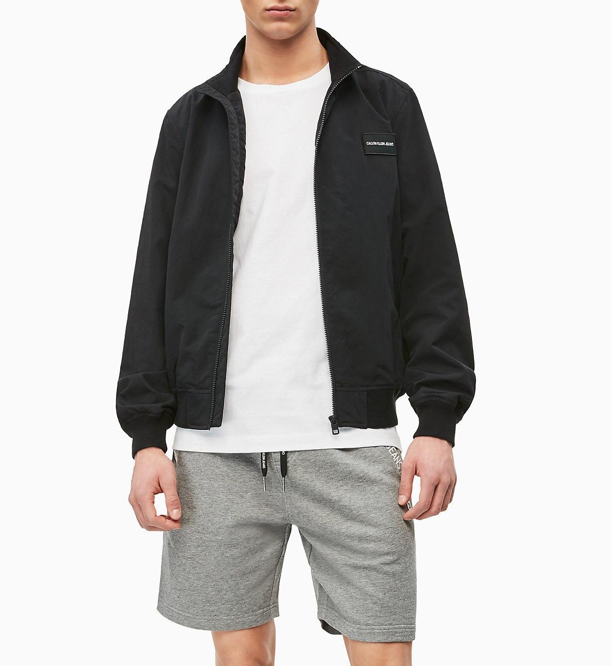 Calvin Klein Synthetic Nylon Zip Up Jacket in Black for Men Lyst