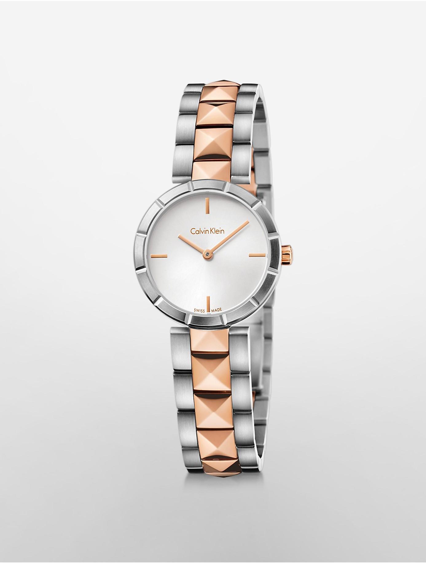 platinum edge quartz watch